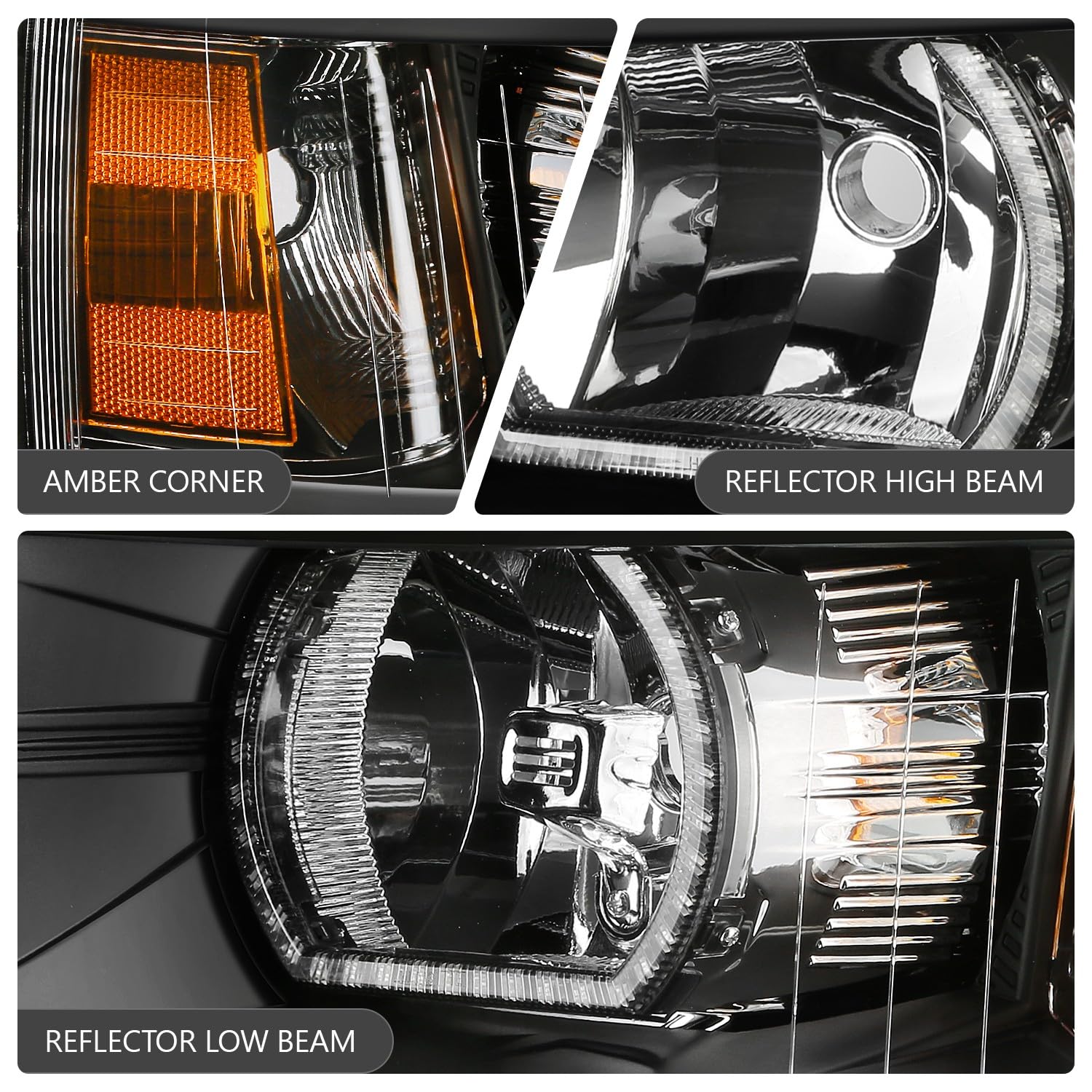 Dna Motoring Pair Of Headlights Compatible With 2007-2013 Chevy Silverado 1500, 2500 3500 & Hd, Start Up Sequence Rgb Led Drl, B