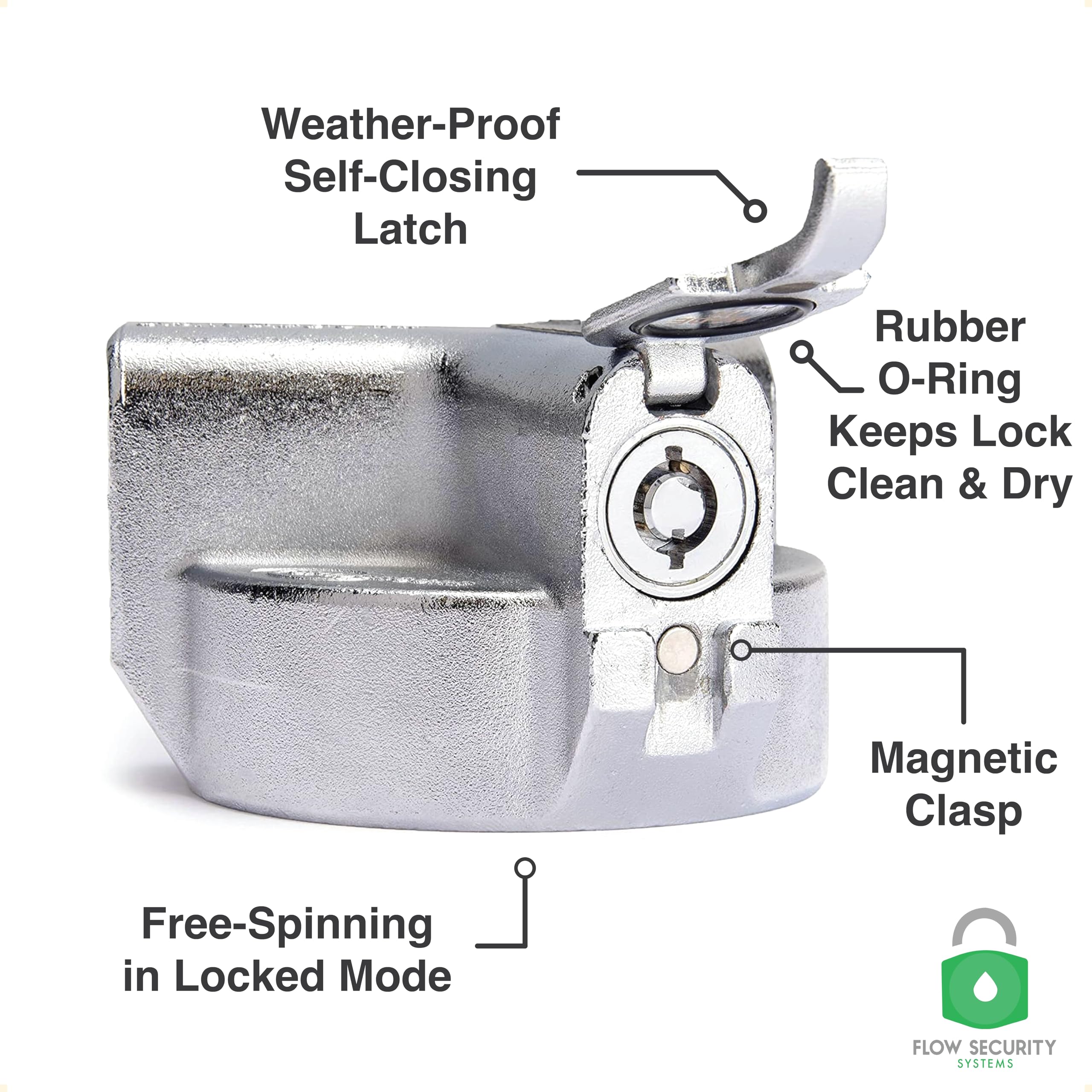 Flow Security Systems  Versalock  Vented Locking Fuel Tank Cap  For Transfer Tanks & Above Ground Commercial Tanks  Prevents The