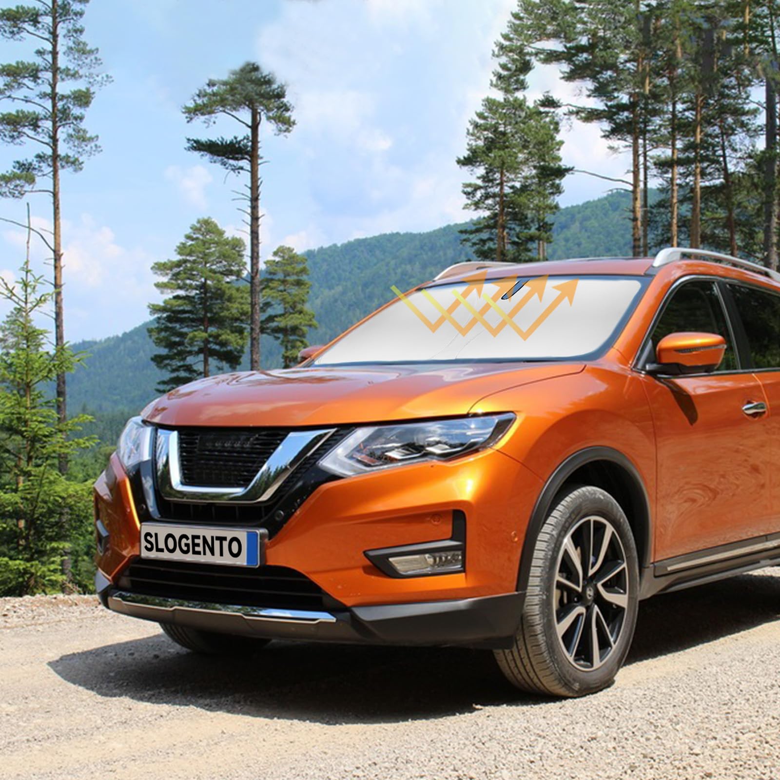 Sun Shade For Rogue Sport Windshield Sunshades For 2017-2024 2025 Nissan Rogue Sport Accessories (Not For Rogue) Windshield Cove