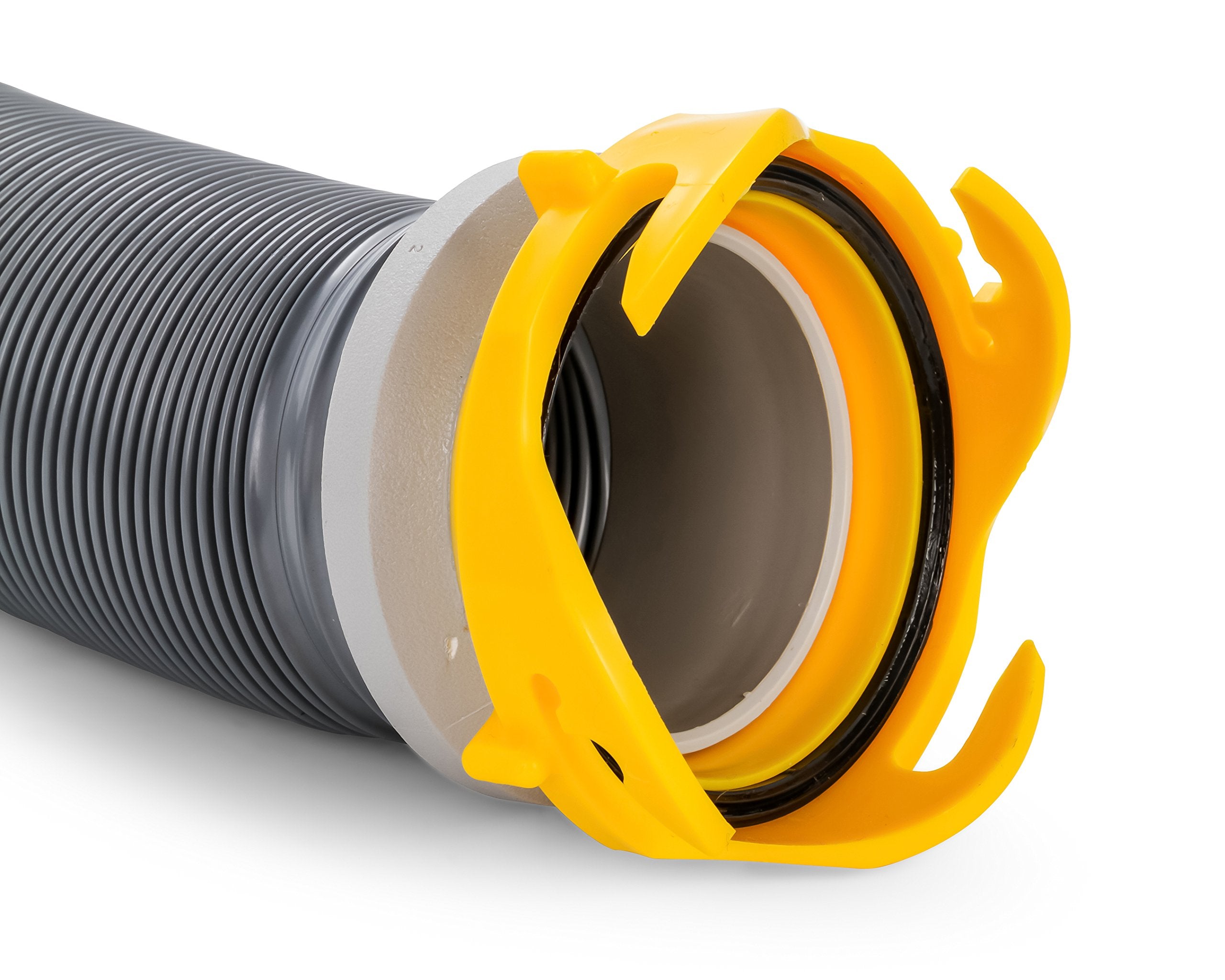 Camco 39665 Deluxe 10' Sewer Hose Extension - Heavy Duty Design With Swivel Fittings, Easy To Use And Compresses For Simple Stor