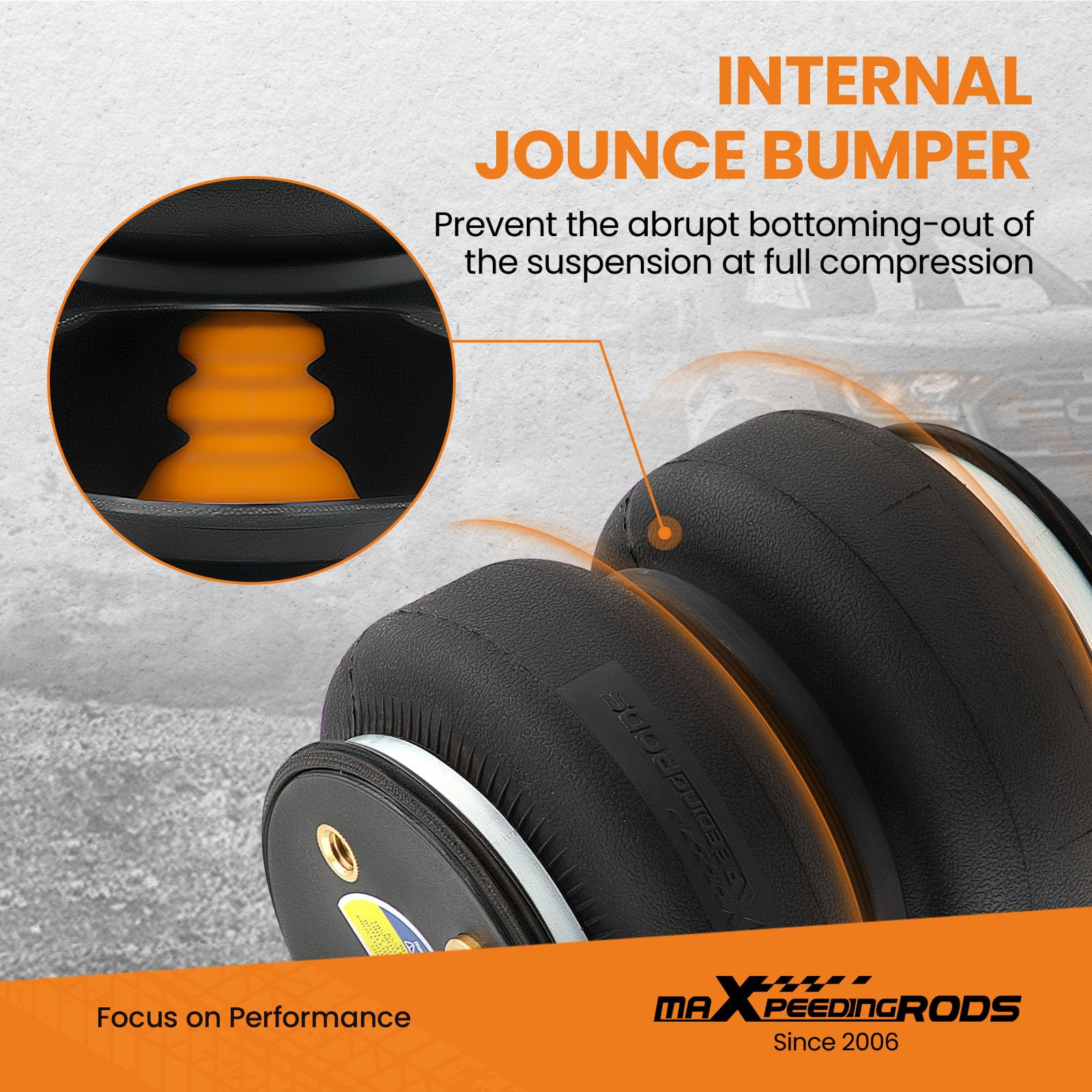 Maxpeedingrods Rear Air Suspension Bags Kit 5000 Lbs For Ford F-150 2004-2014 4Wd Air Helper Spring Kitv W/Internal Jounce Bumper