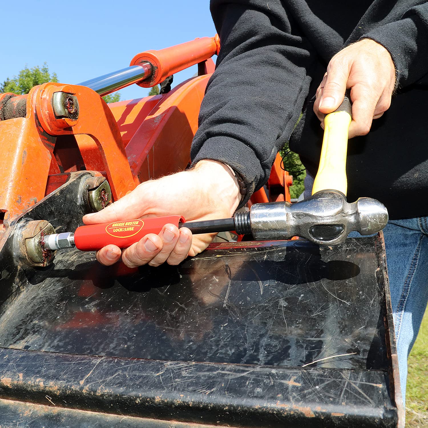 The Original Grease Buster. Made in the USA! Cleans and flushes out old dried grease from fittings, pins, shafts, bushings, and