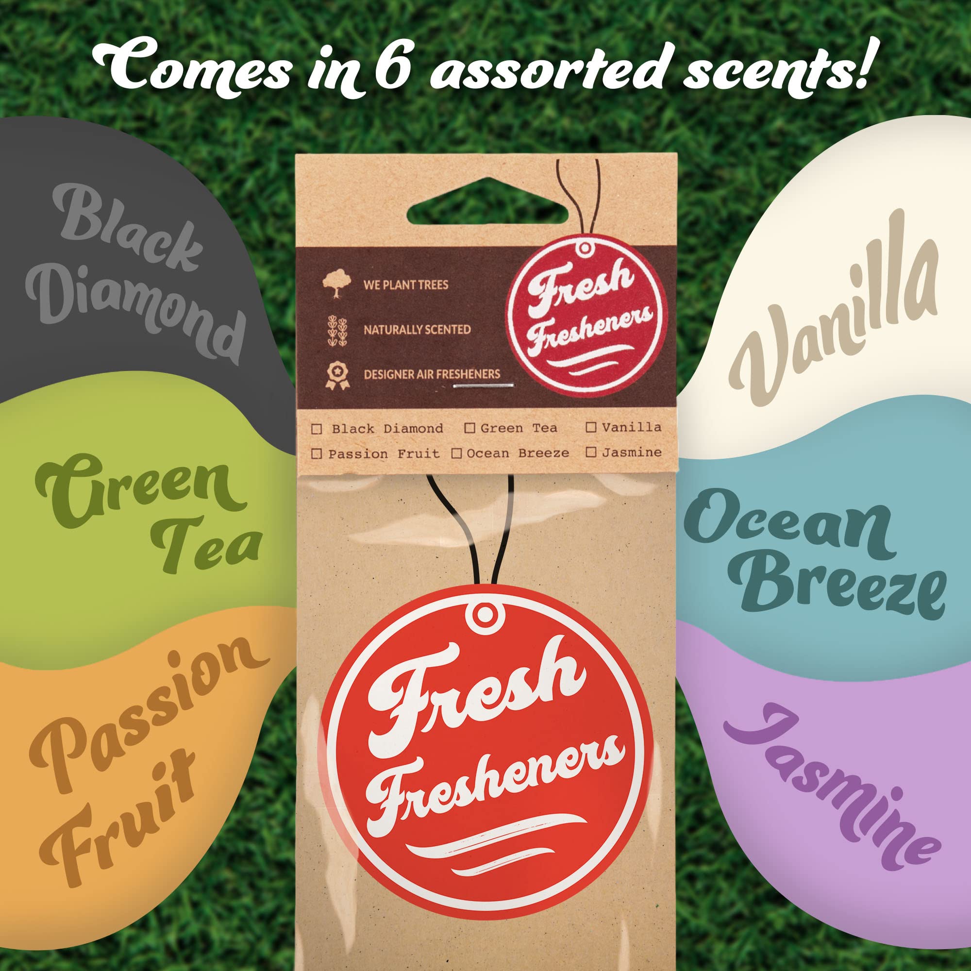 Pizza Car Air Freshener 3 Pack Scented With Essential Oils By Fresh Fresheners