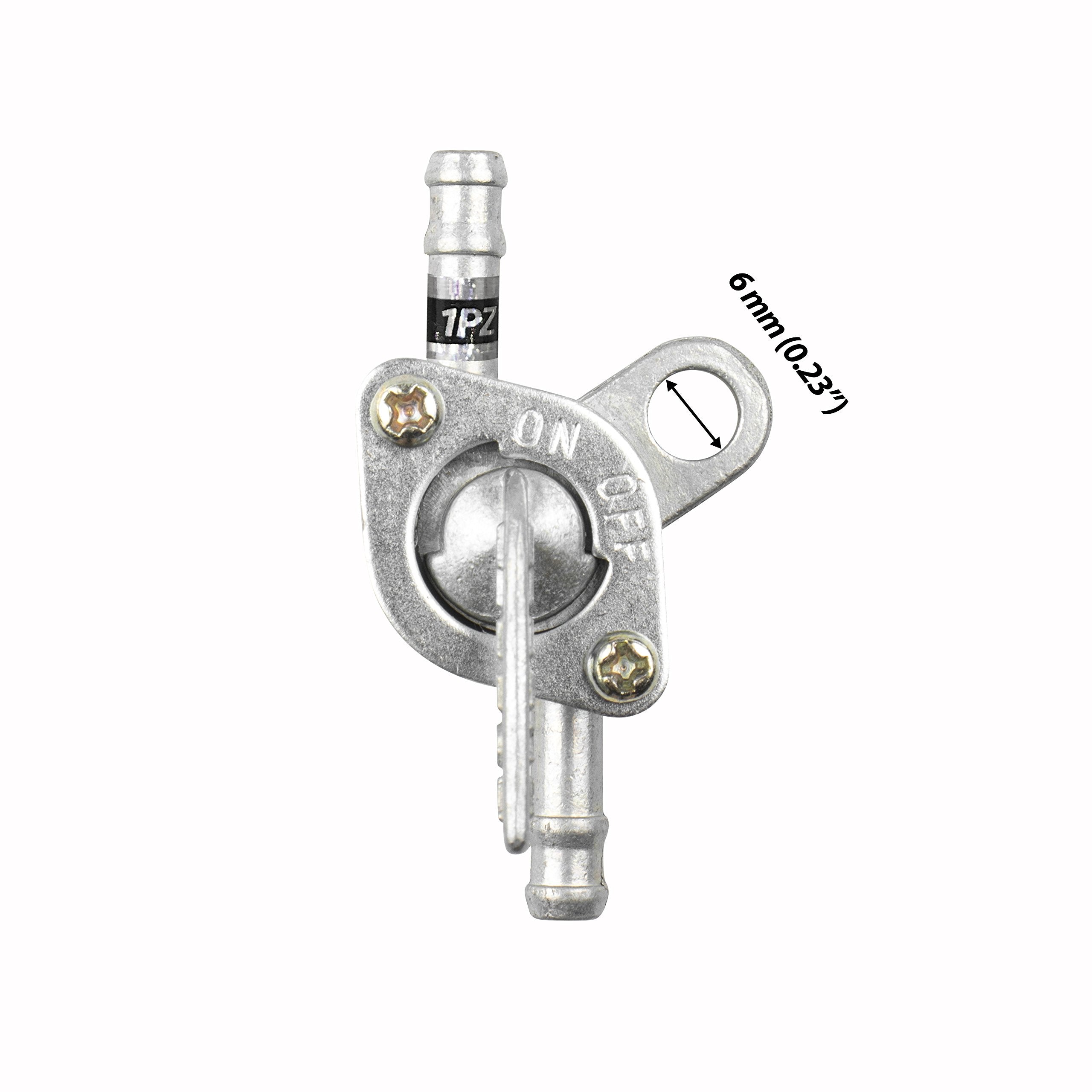 1Pz M2W-001 In-Line Gas Fuel Shut Off Petcock Fits 6Mm 1/4' Or 3/16' Id Hose Fuel Line For 50Cc 70Cc 90Cc 100Cc 110Cc 125Cc Scooter Quad Go Kart Moped Baja Ba150 Atv X15 X18 X22 Mini Pocket Bike
