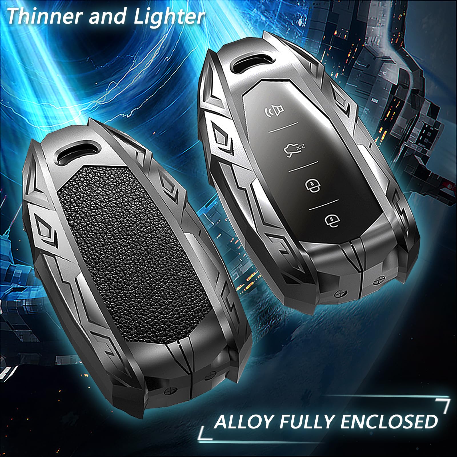 Ocezbiis For Chevrolet Key Fob Cover,Keychain,Zinc Alloy Protection Car Key Case for Chevy Equinox Malibu Camaro Cruze Blazer Tr