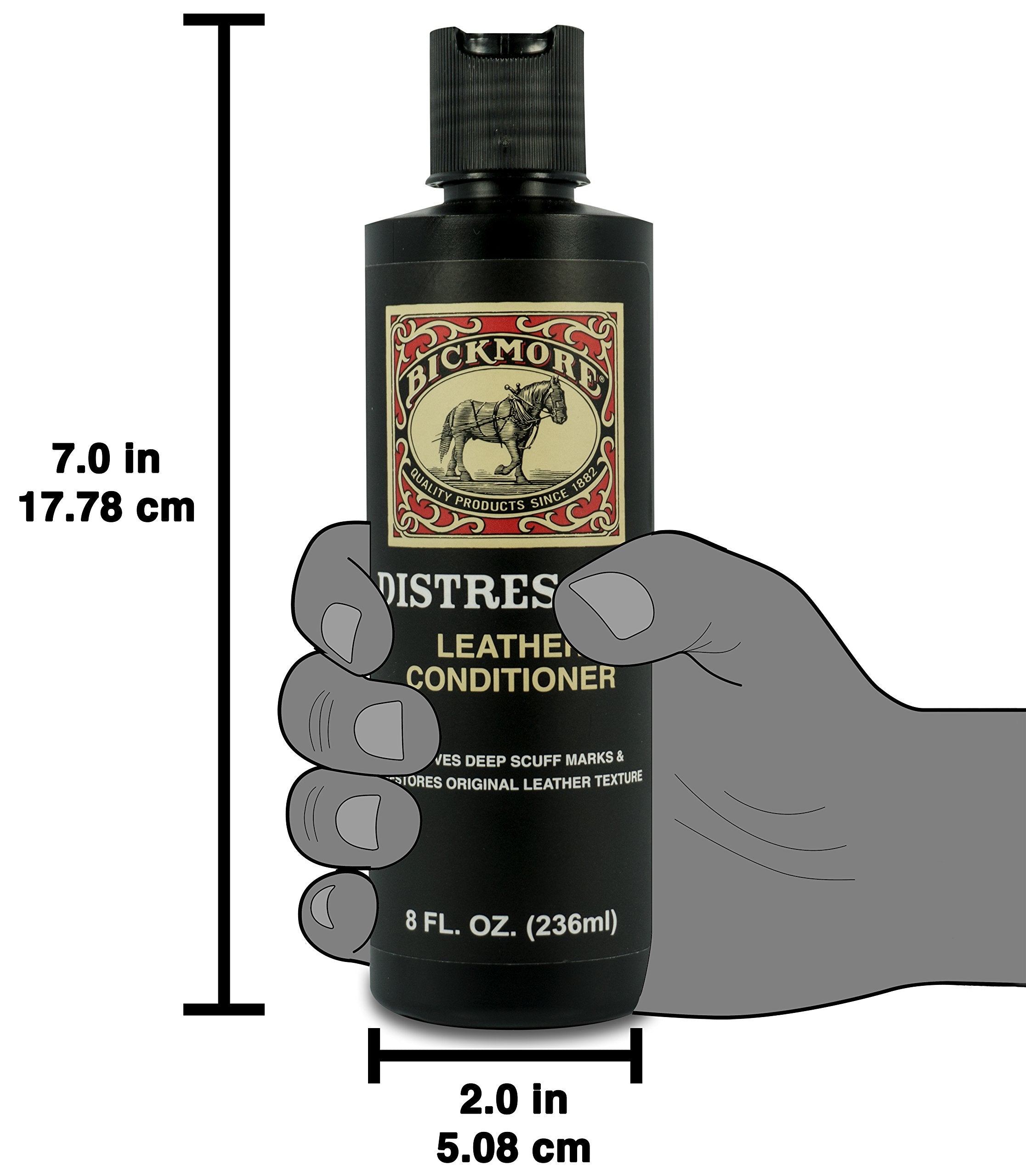 Bickmore Distressed Leather Conditioner 8 Oz - Cleaner And Conditioner Lotion For Distressed Leather - Soften And Restore Jacket