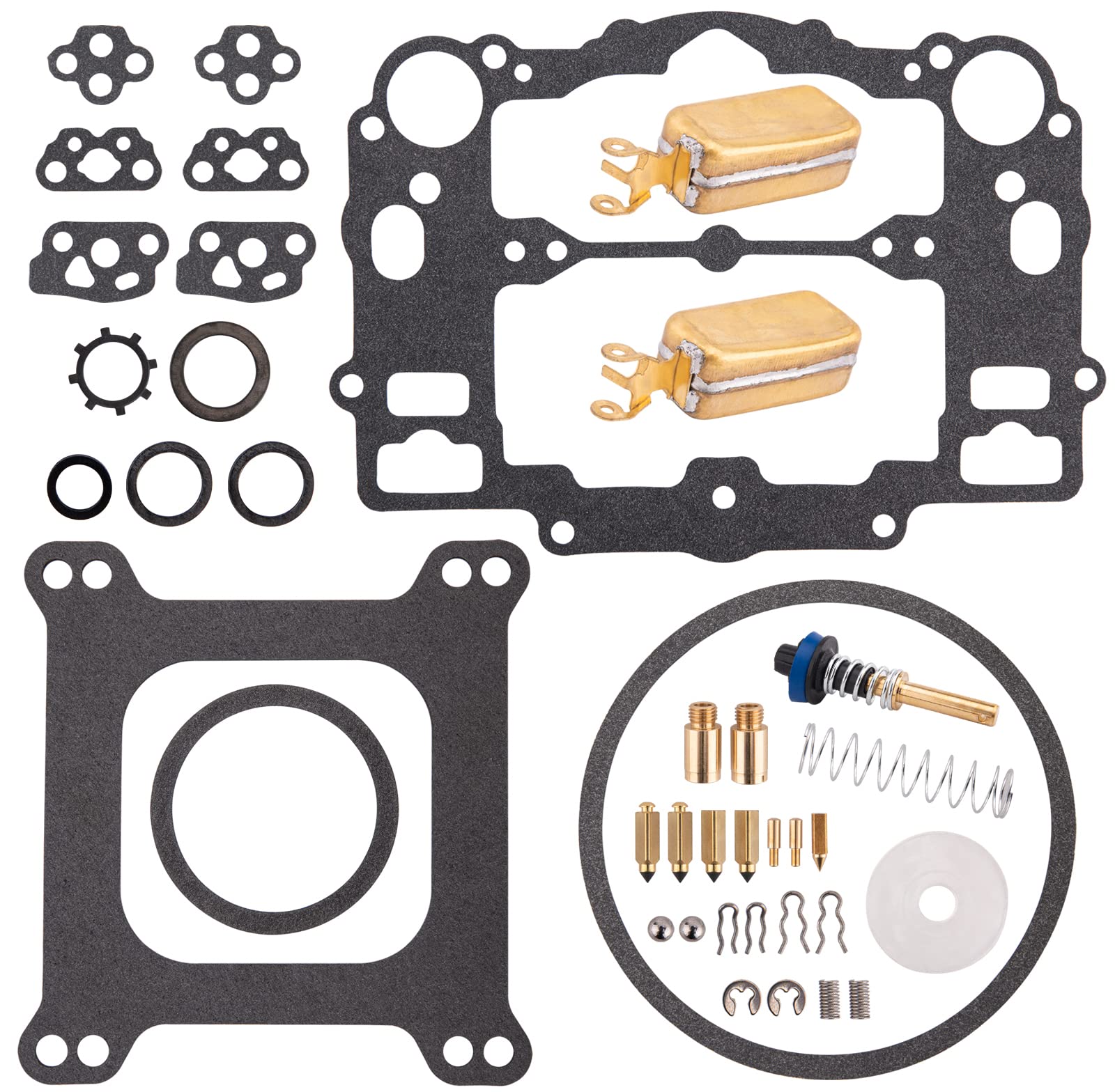 Carburetor Rebuild Kit Compatible With Edelbrock 1405 1406 1407 1408 1409 1410 1411, Carb Rebuild Kit For Afb 4 Barrel 500 600 6