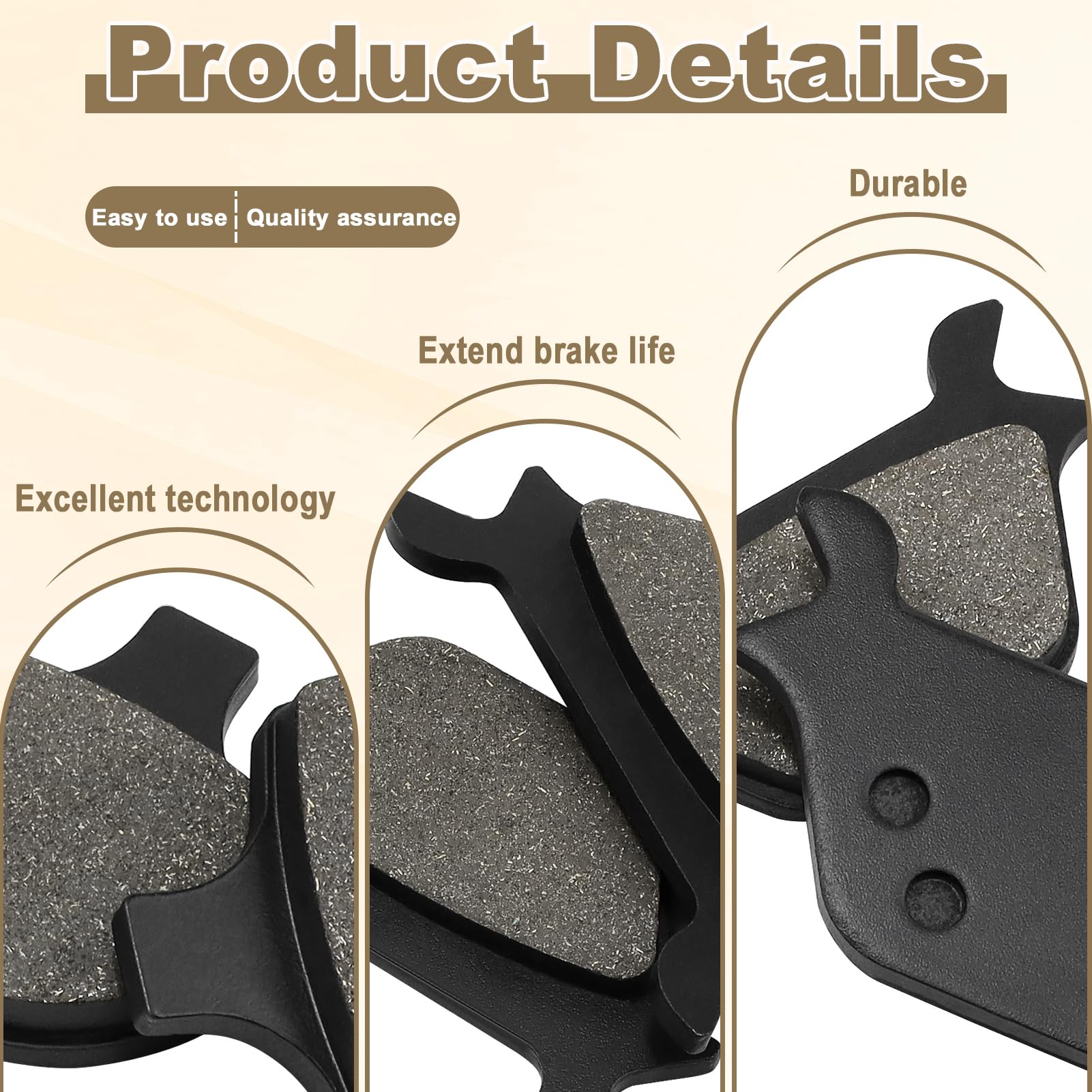 Front & Rear Brake Pads For Harley Davidson Softail, Heritage Softail, Fatboy, Heritage Springer, Sportster 1200 883 Dyna Super