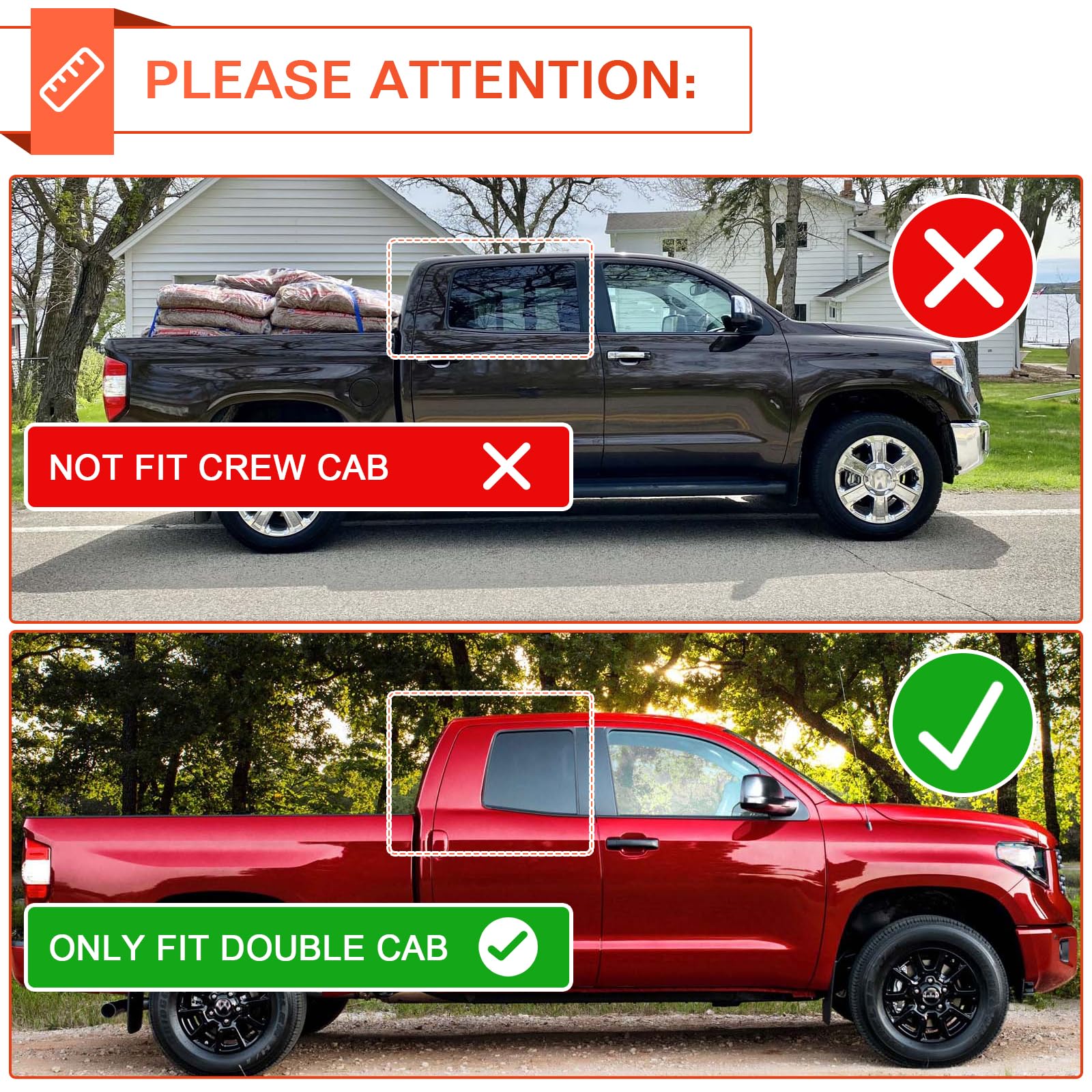 ACLONG Roof Molding Drip Weatherstrip Car Roof Moulding Trim Seal Kit Fit for Toyota Tundra Double Cab 2007-2020 Replaces 75551-