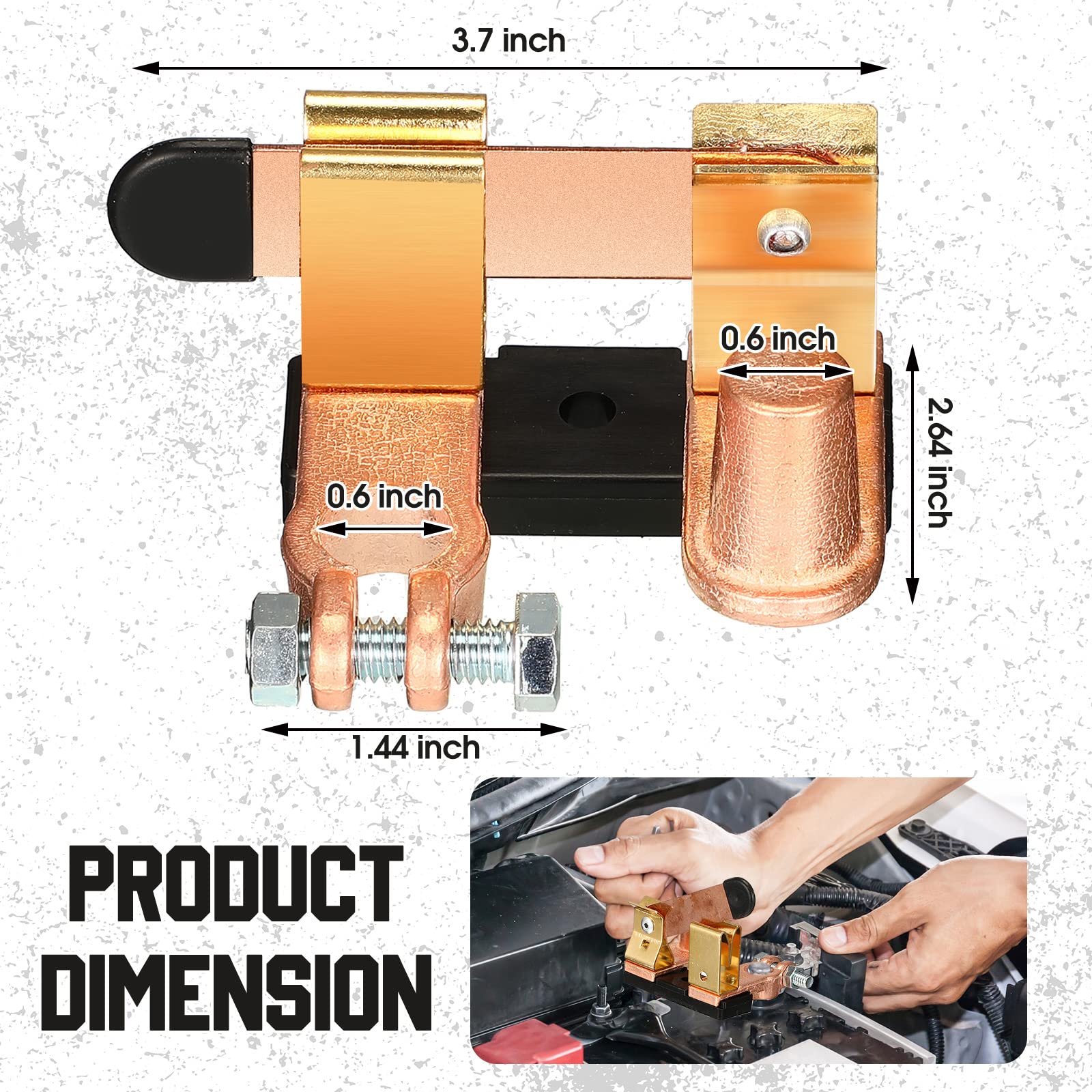 2 Pack Top Post Knife Blade Master Switch Side Post Battery Disconnect Switch 12V/ 24V 250/750 Amps Battery Cut Off Switch for A