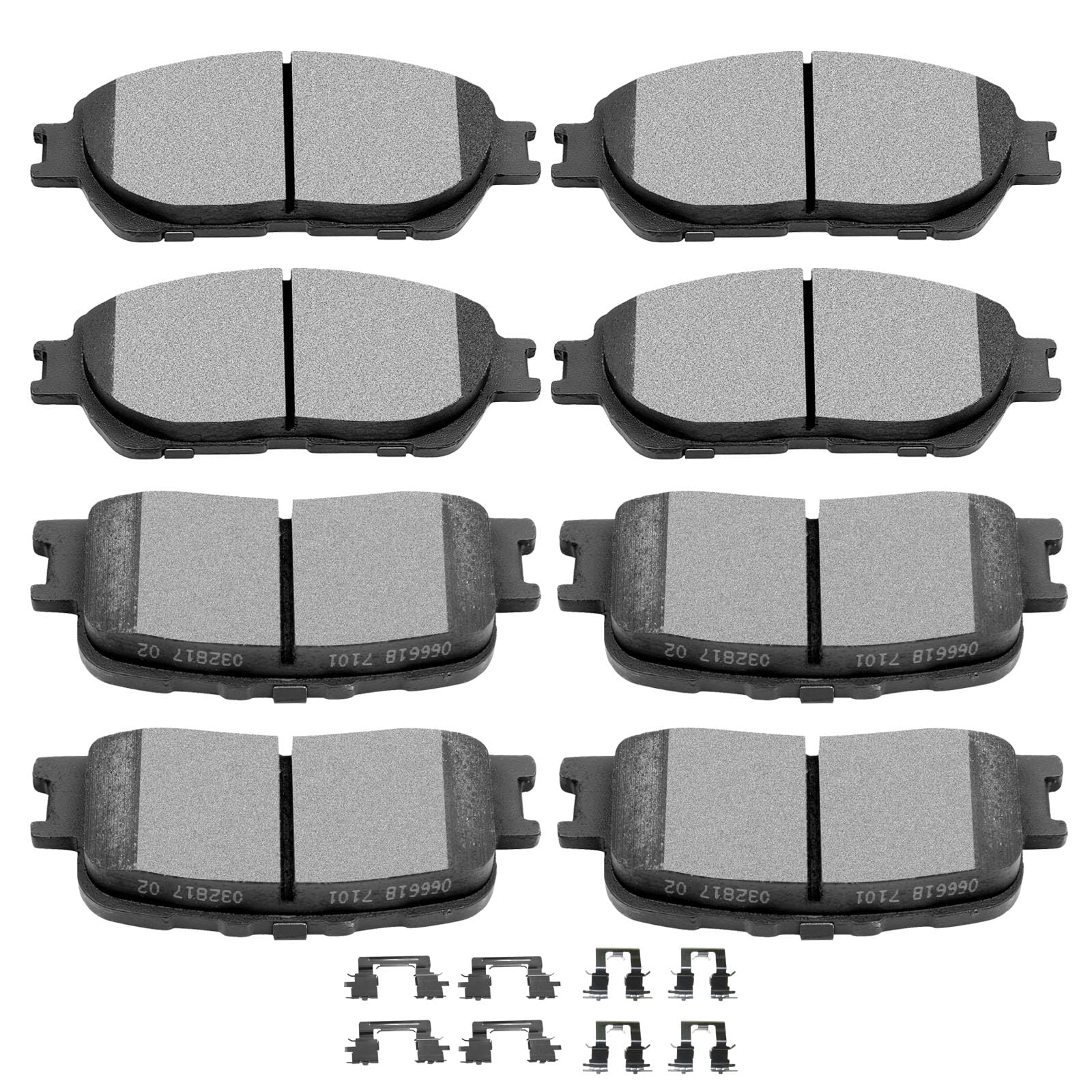 Scitoo D906 D885 Front Rear Ceramic Brake Pads Sets Fit For Lexus Es300 2002-2003,For Lexus Es330 2004-2006,For Toyota For Camry