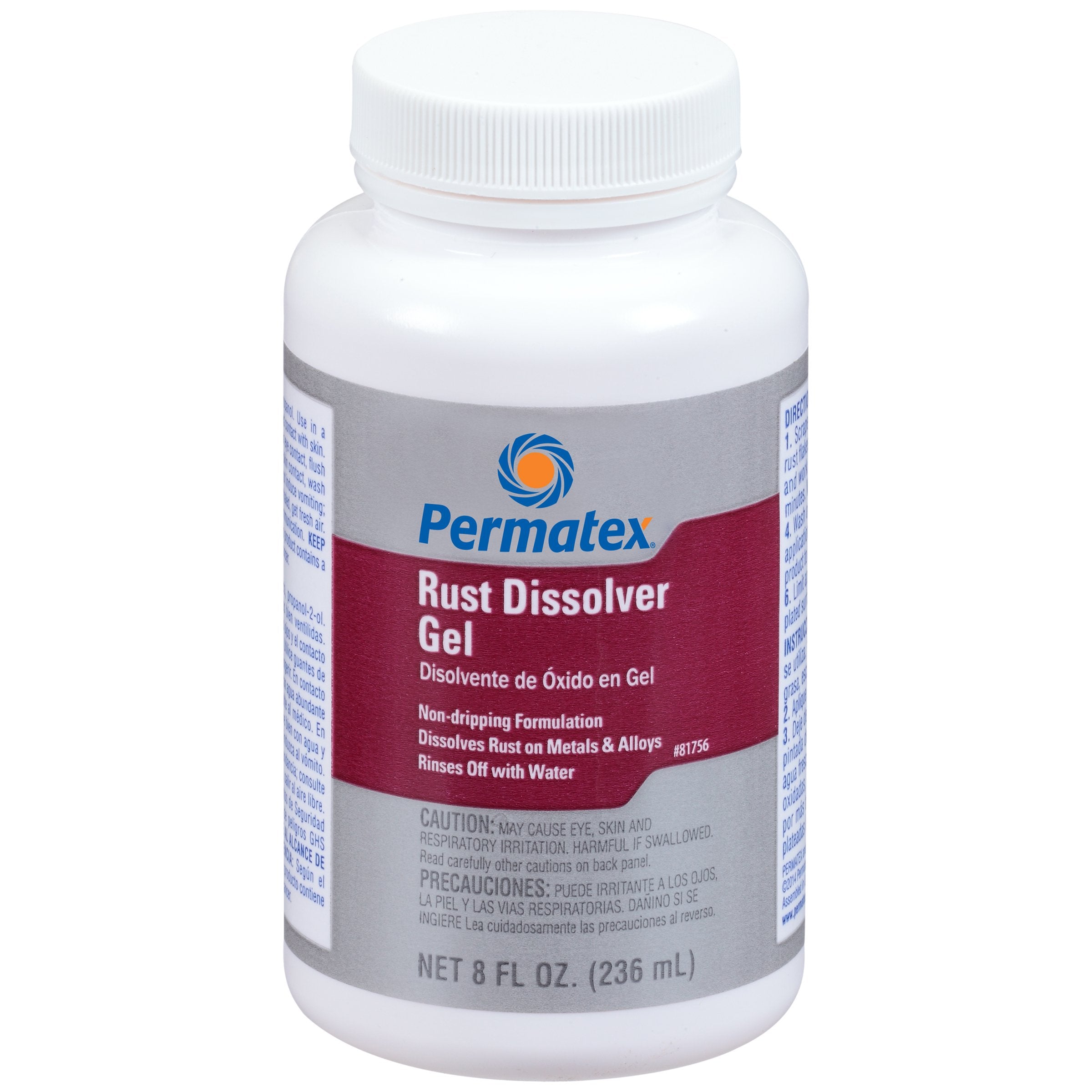 Permatex 81756-12PK Rust Dissolver Gel, 8 oz. (Pack of 12)