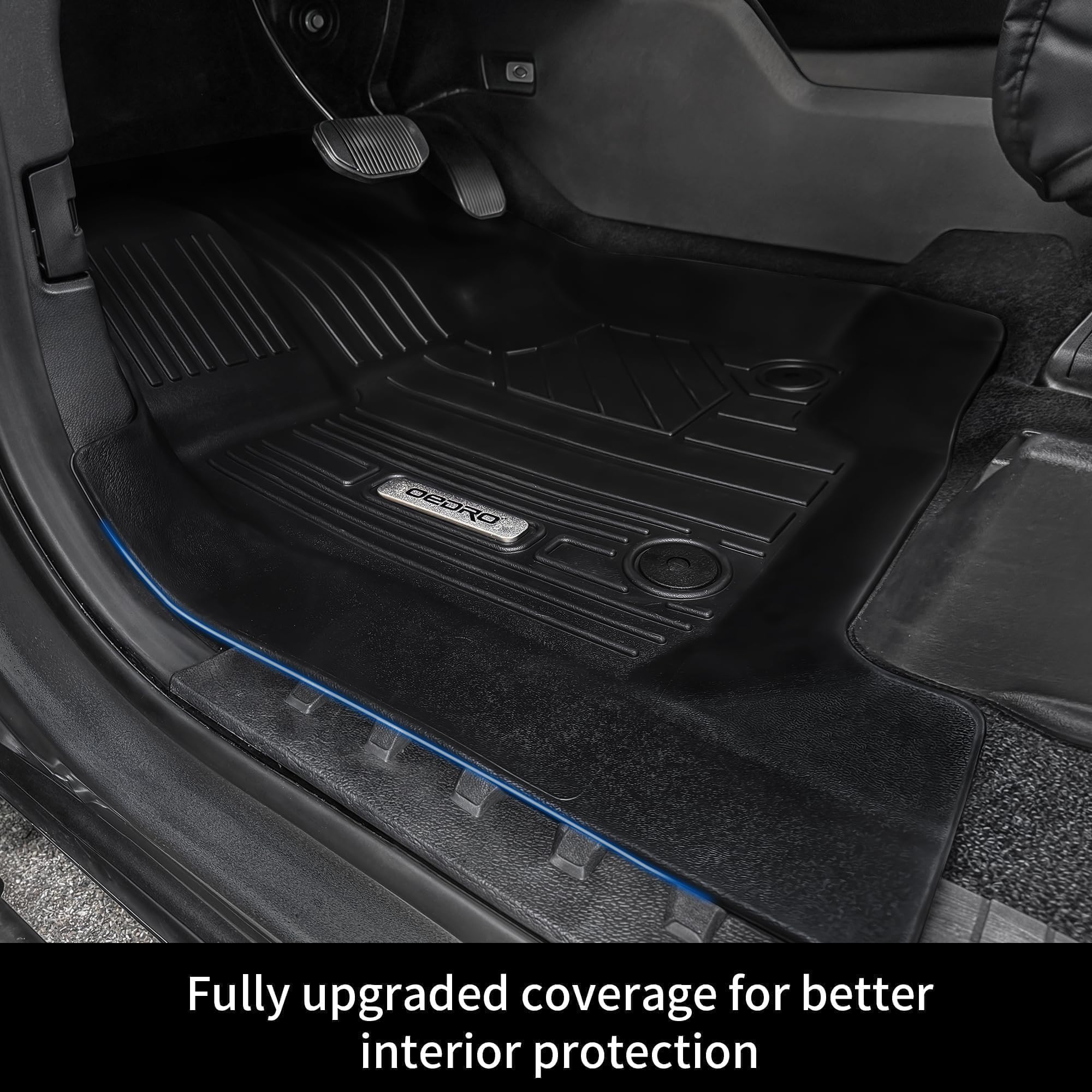 OEDRO Upgraded Floor Mats Fit for 2015-2025 Ford F-150/ F150 Lightning SuperCrew Cab(Not Fit Rear Seat with Under-Seat Fold Flat