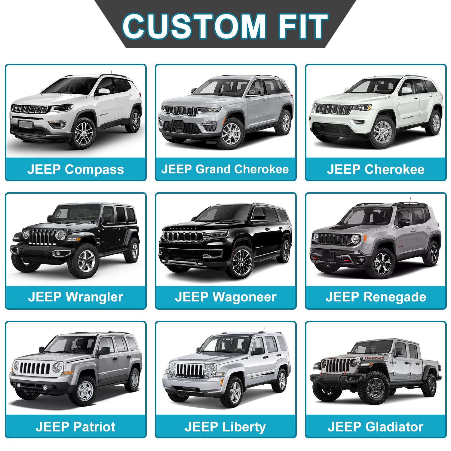 Giant Panda Front Car Seat Cover For Jeep, 3D Air Mesh Car Seat Covers Custom Fit Jeep Grand Cherokee Wrangler Compass Gladiator