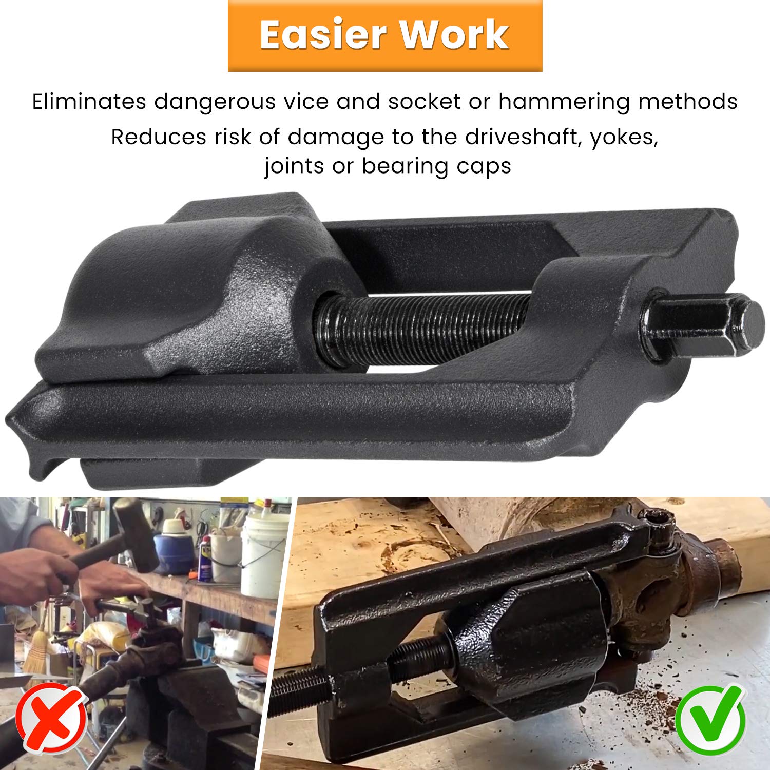 U Joint Pullers Automotive (Class 1-3) 10105 Universal Heavy Duty U-Joint Puller