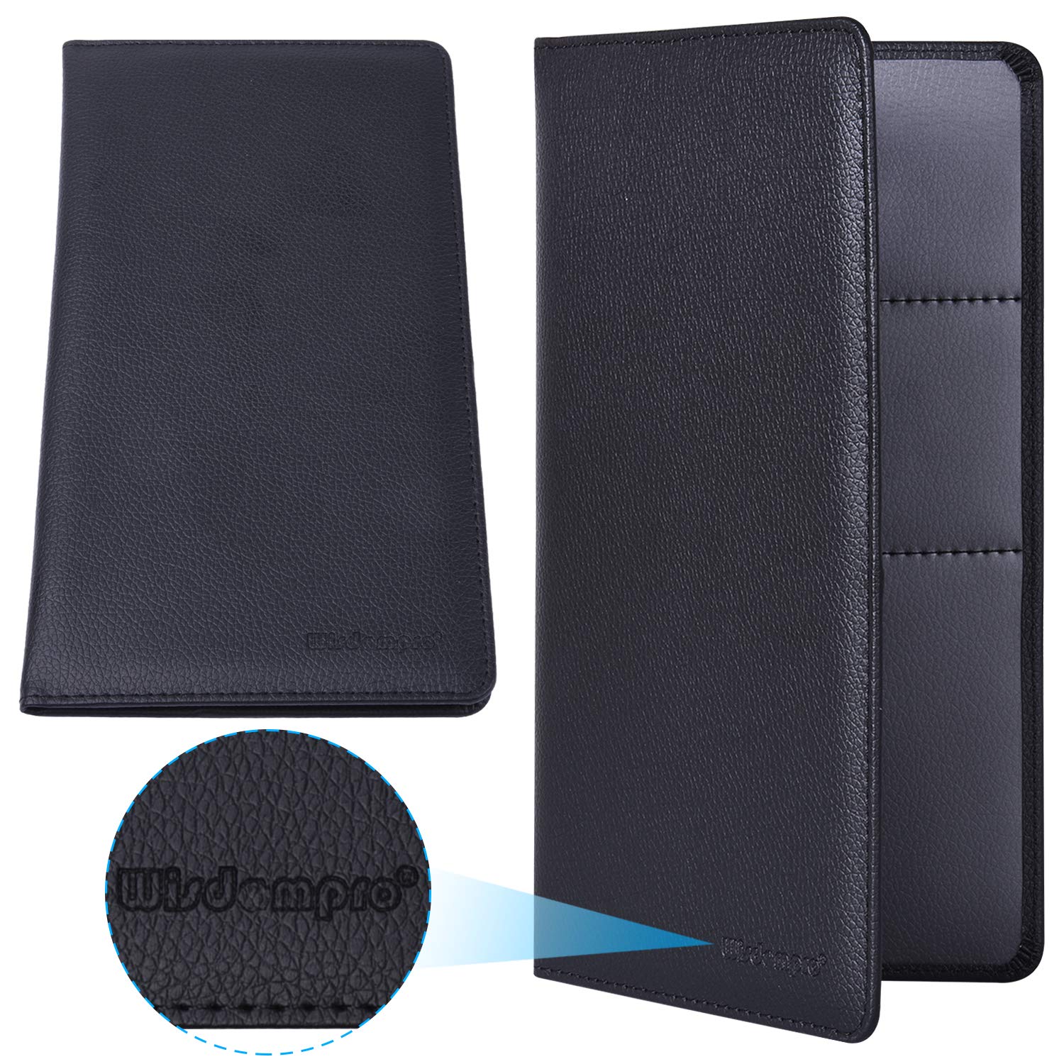 Wisdompro Car Registration And Insurance Documents Holder - Premium Pu Leather Vehicle Glove Box Paperwork Wallet Case Organizer