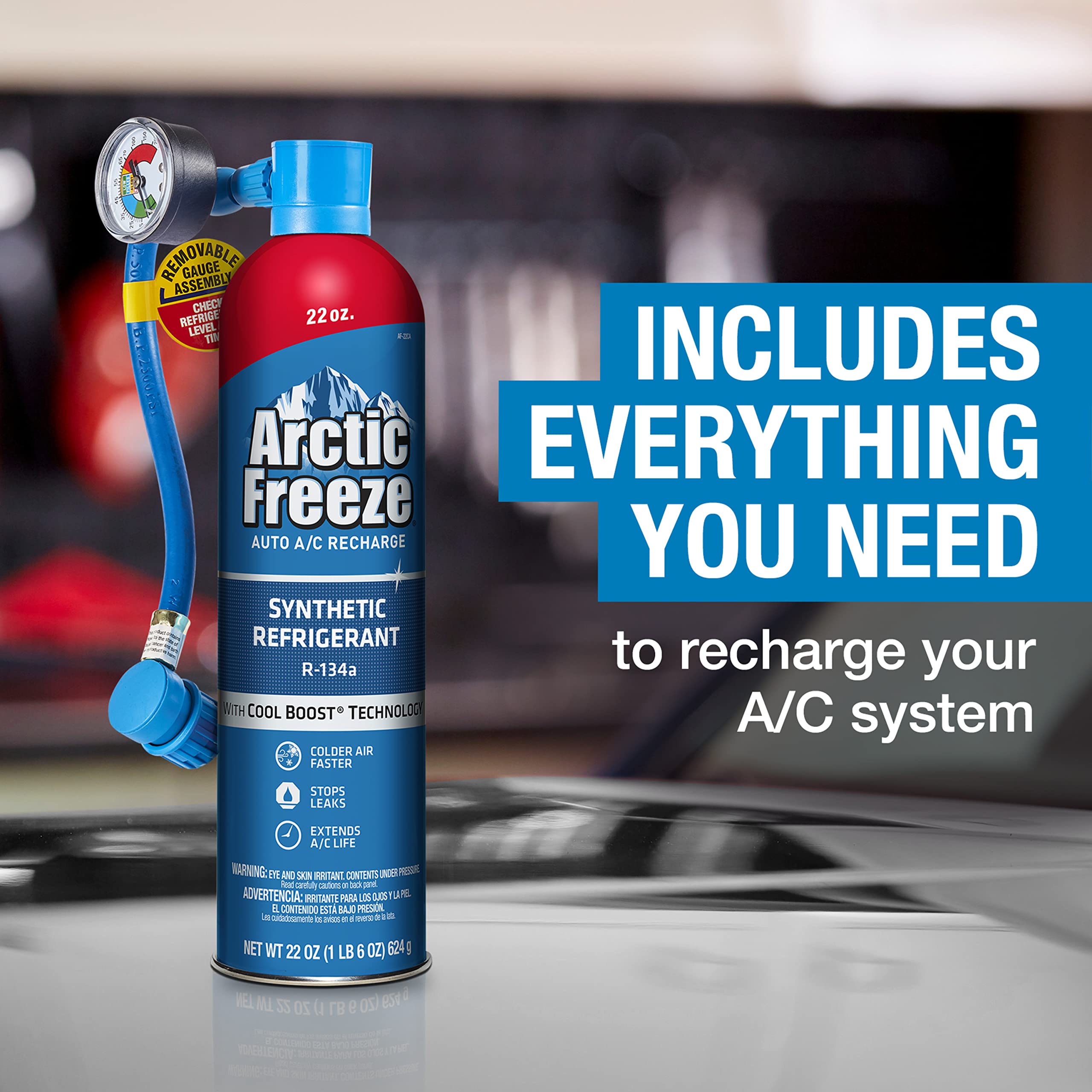 Arctic Freeze Ultra Synthetic Automotive Refrigerant 134A - 22 Oz