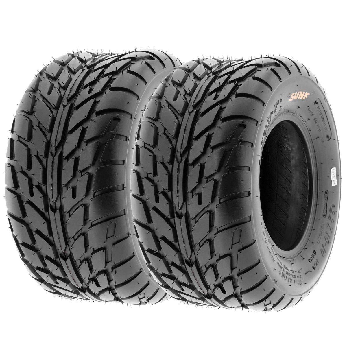 Pair Of 2 Sunf A021 Tt Sport Atv Utv Dirt & Flat Track Tires 18X9.5-8, 6 Pr, Tubeless