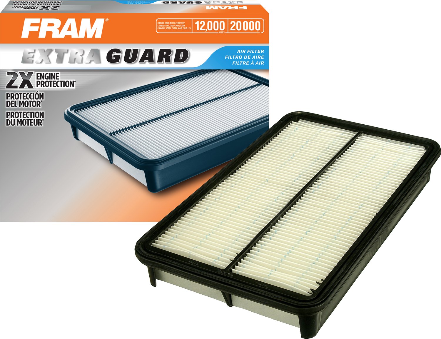 Fram Extra Guard Ca7351 Replacement Engine Air Filter For Select Toyota And Lexus Models, Provides Up To 12 Months Or 12,000 Mil
