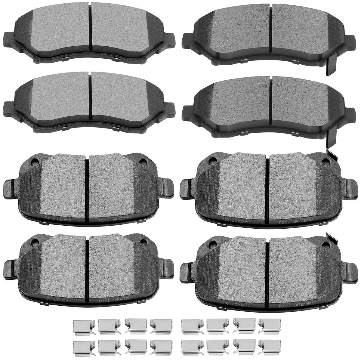 Ceramic Brake Pads Kits,Scitoo 8Pcs Brakes Pads Set Fit For 08-12 For Chrysler Town & Country,08-12 For Dodge Grand Caravan,09-1