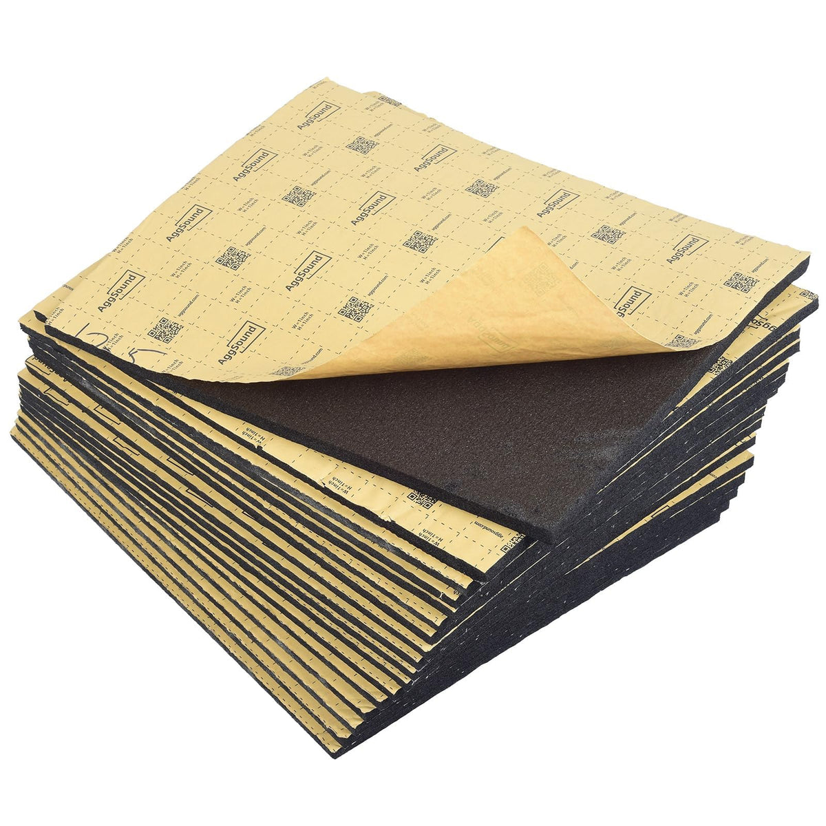 Aggsound 394Mil 24Sqft Thickened Sound Deadener For Cars - Auto Sound Deadening - Closed Cell Foam Noise Deadening Material - He