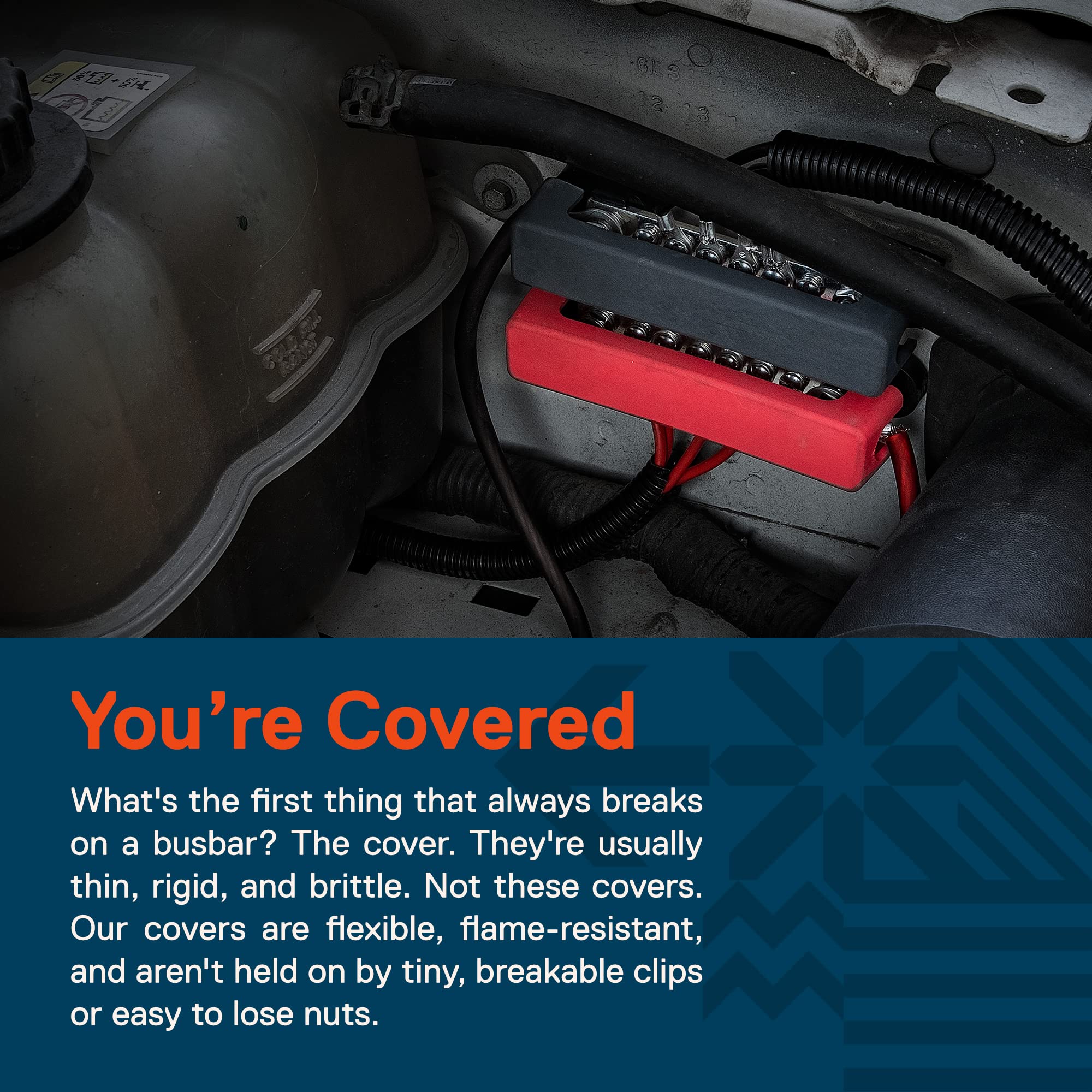 4'' Ground/Power Distribution Terminal Block Battery Bus Bar Set [Max. 300V Ac/48V Dc] Negative/Positive Insulated Busbar For Au