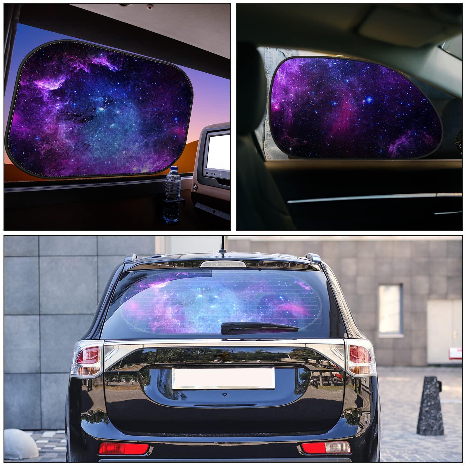 Moukeren 6 Pieces Car Windshield Sunshade Cover Set Car Window Sun Shades UV Rays Sun Visor Protector Auto Windshield Sunshades