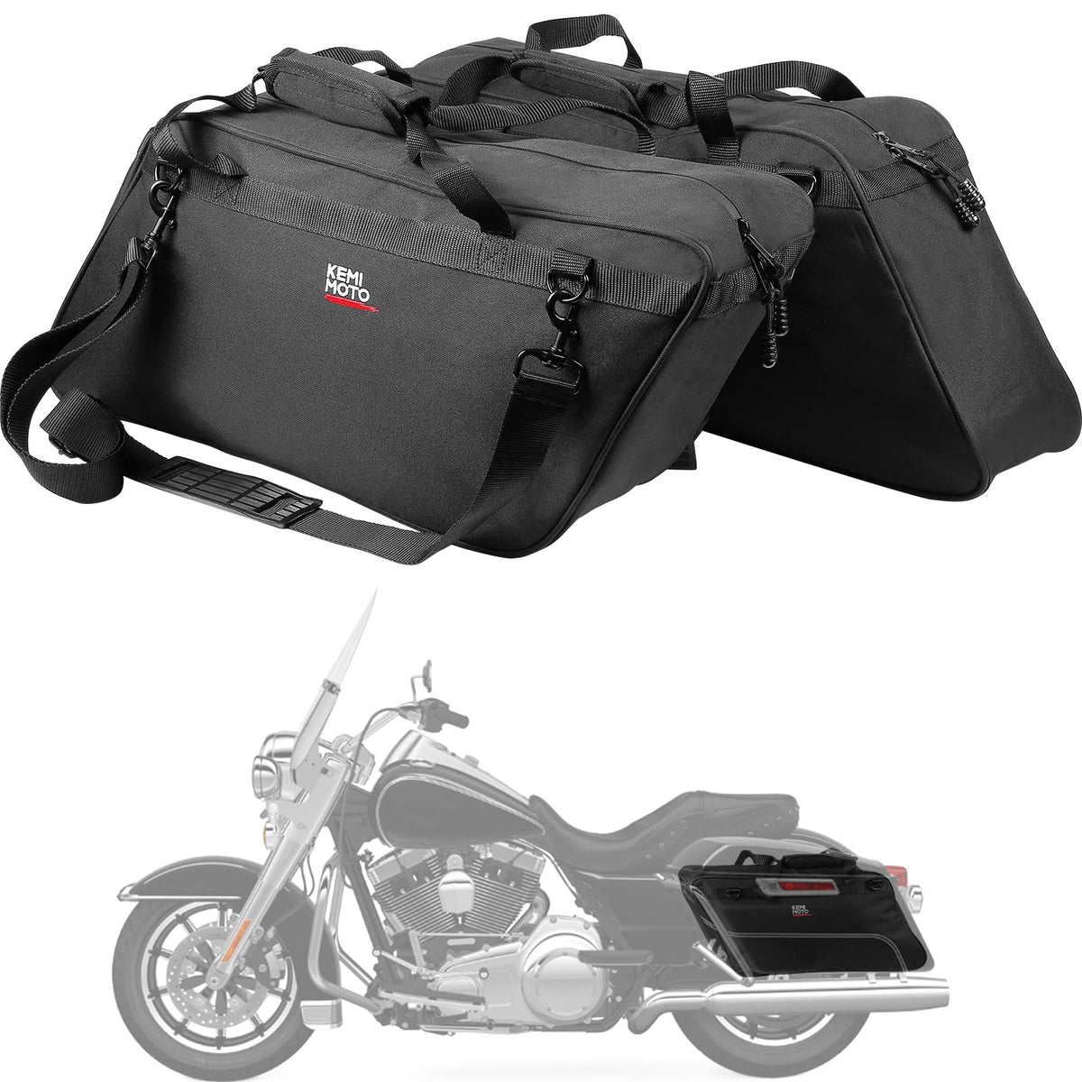 Kemimoto Street Glide Saddlebag Liners, 1 Pair Of Motorcycle Hard Saddle Bag Inserts For Electra Glide Road King 1700 Royal Star
