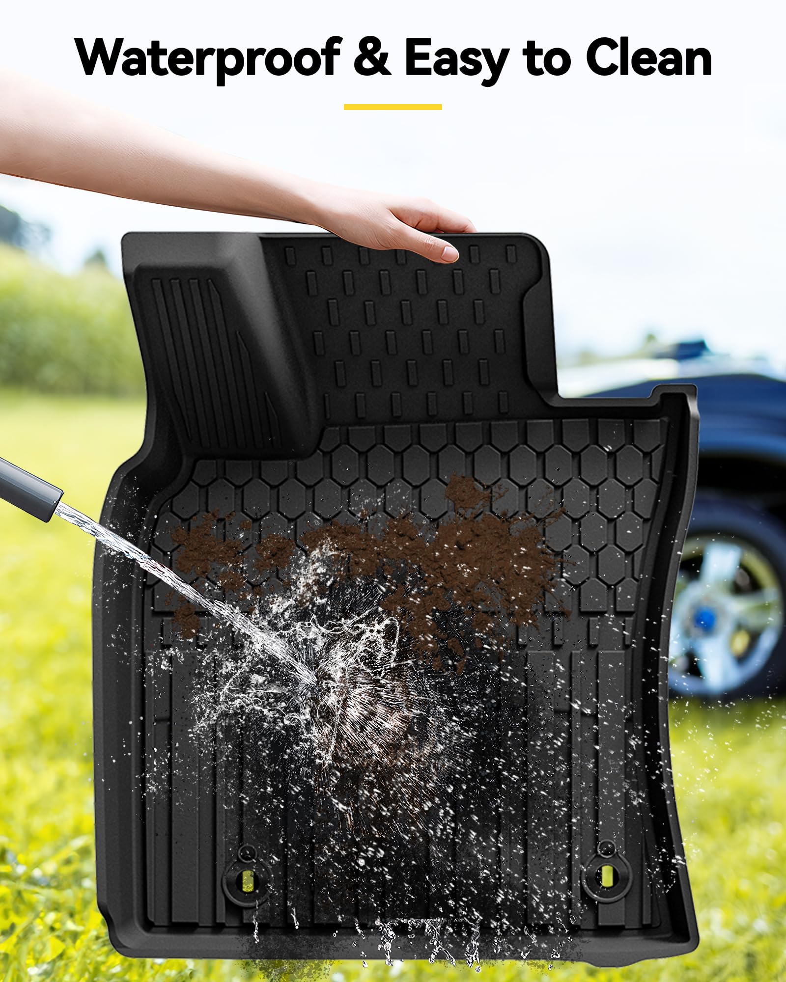 3W Floor Mats & Cargo Liner For Toyota Camry 2025 Tpe All Weather Custom Fit 2025 Camry(Include Hybrid/Se/Xse/Le/Xle/Lev), 1St &