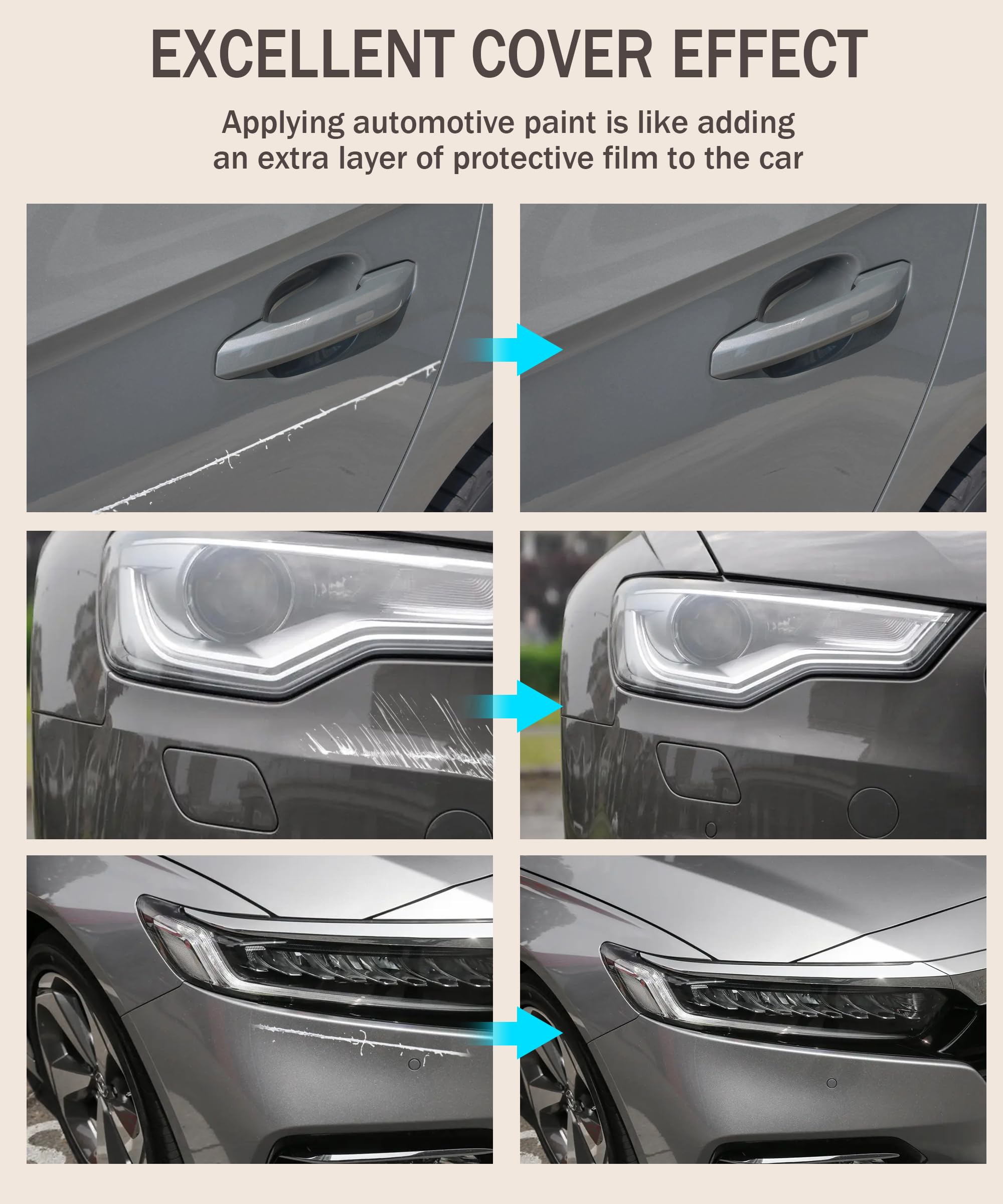 Zlirfy Touch Up Paint Pen,Car Scratch Remover for Deep Scratches,Two-In-One Car Paint Scratch Repair Pen,Car Accessories Car Pai