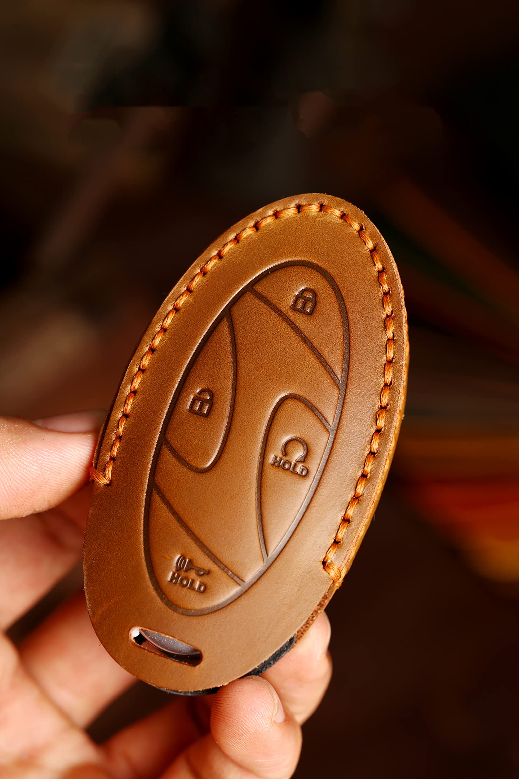 ontto 5-button Key Fob Cover with Keychain Compatible with Hyundai Azera Grandeur GN7 Ioniq 6 Kona EV 2023 Smart Remote Key Shel