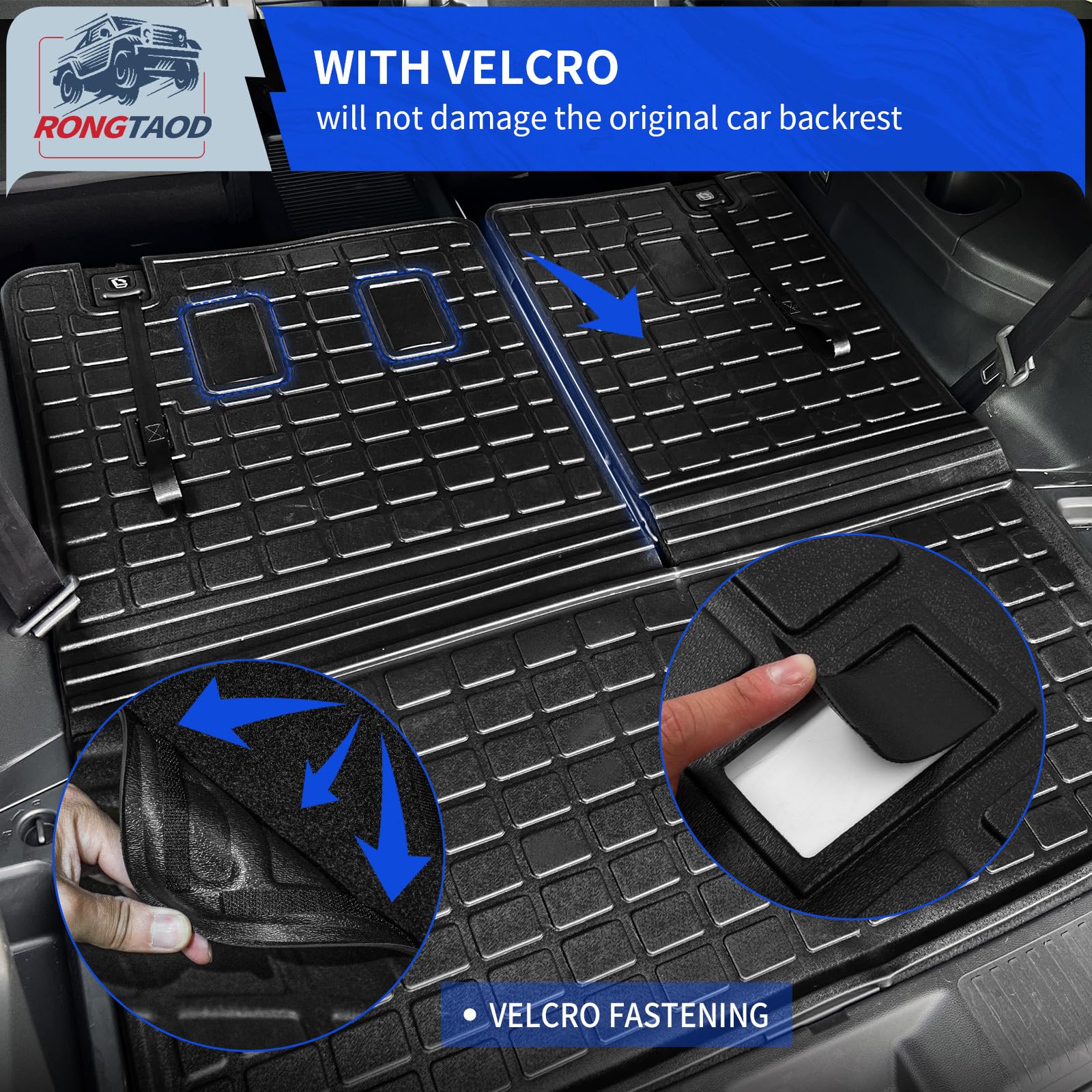 Rongtaod Floor Mats Compatible with 2023 2024 2025 Honda Pilot Cargo Mat Cargo Liner Trunk Liner Trunk Mat Rear Trunk Organizer