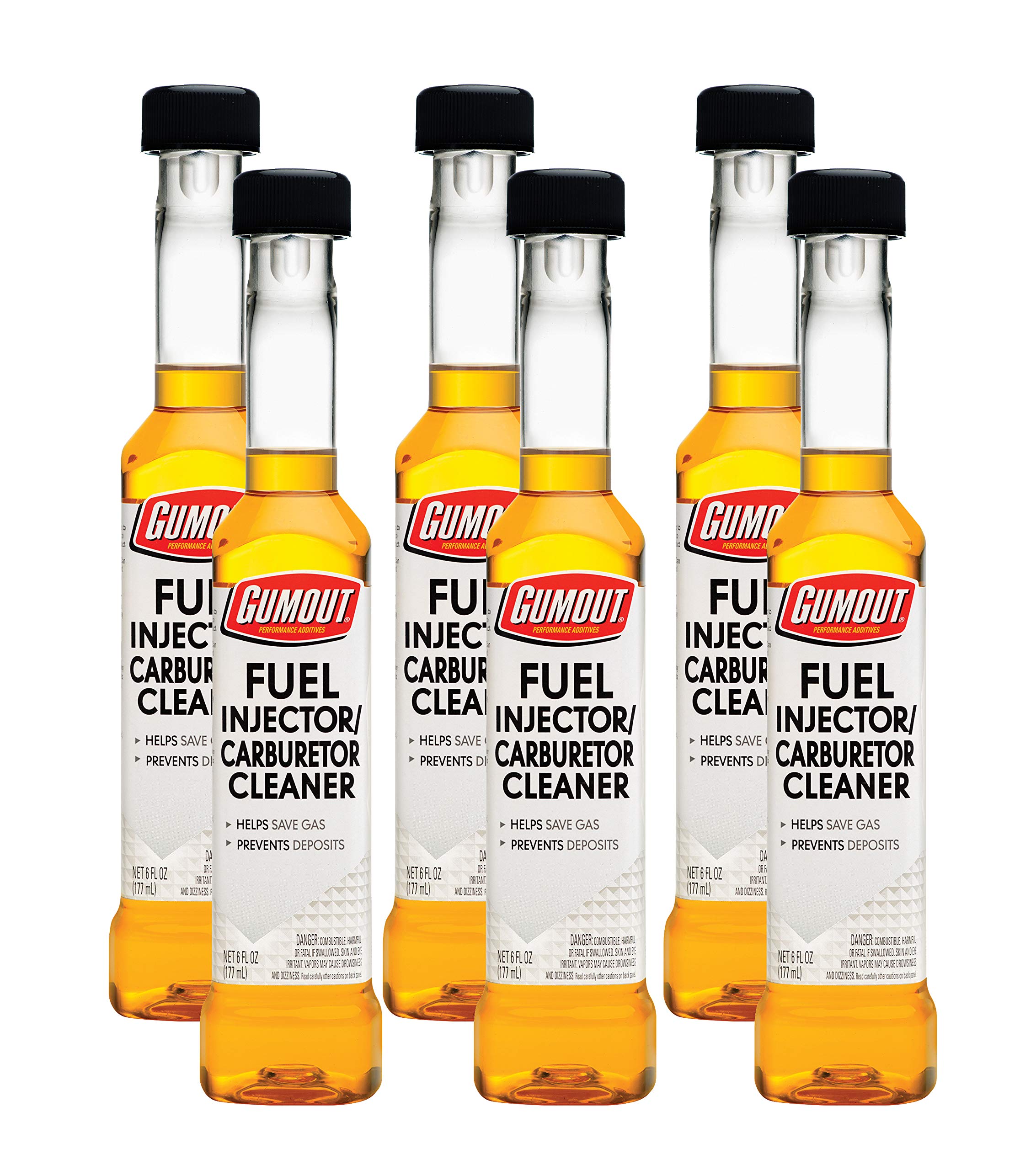 Gumout 510021W-6Pk Fuel Injector & Carburetor Cleaner, 6 Oz. (Pack Of 6)