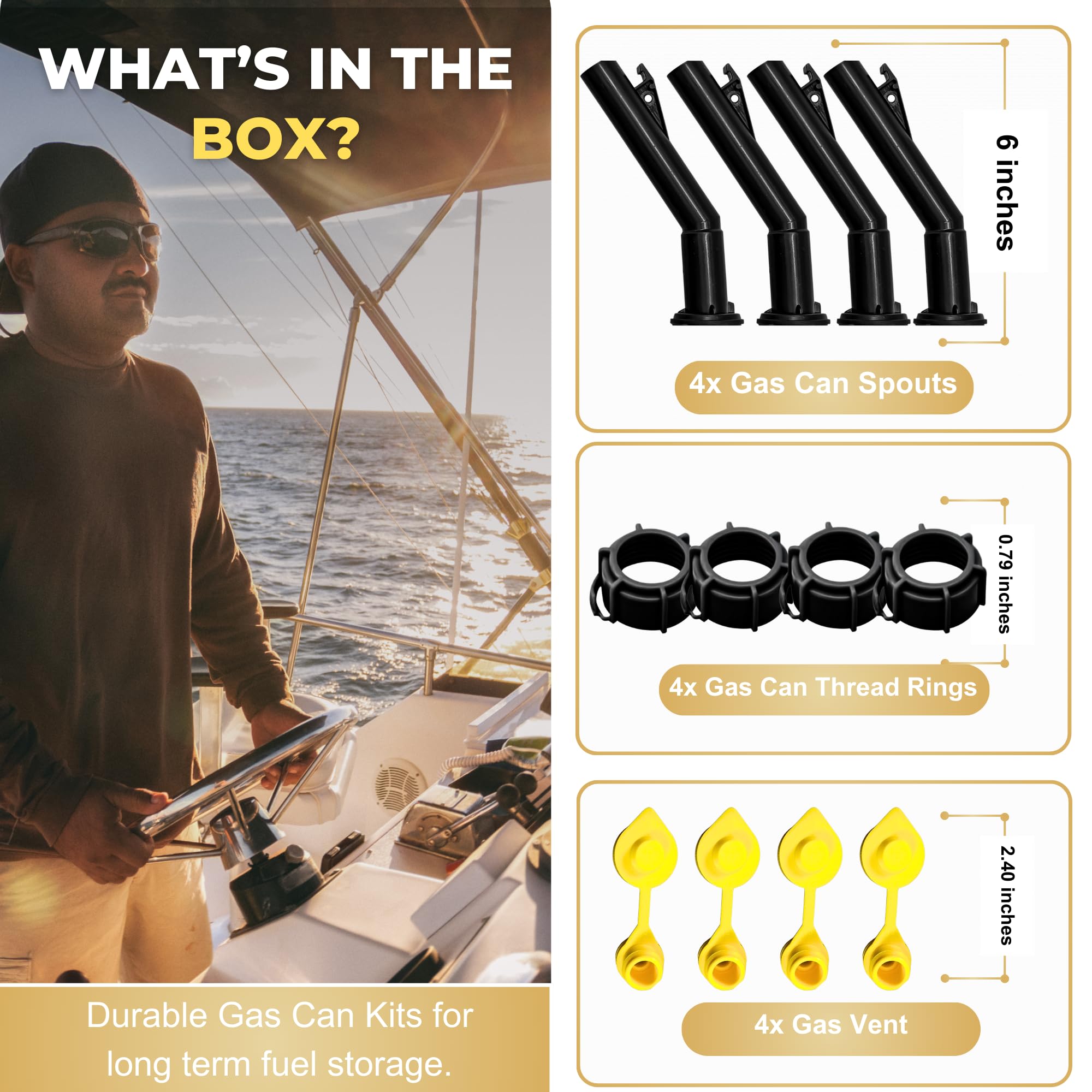 Mr Yellow Cap Gas Can Spout Replacement Old Style For ?????????? ???????????????????? ???????? - 4 Can Nozzle Replacement, 4 Rin