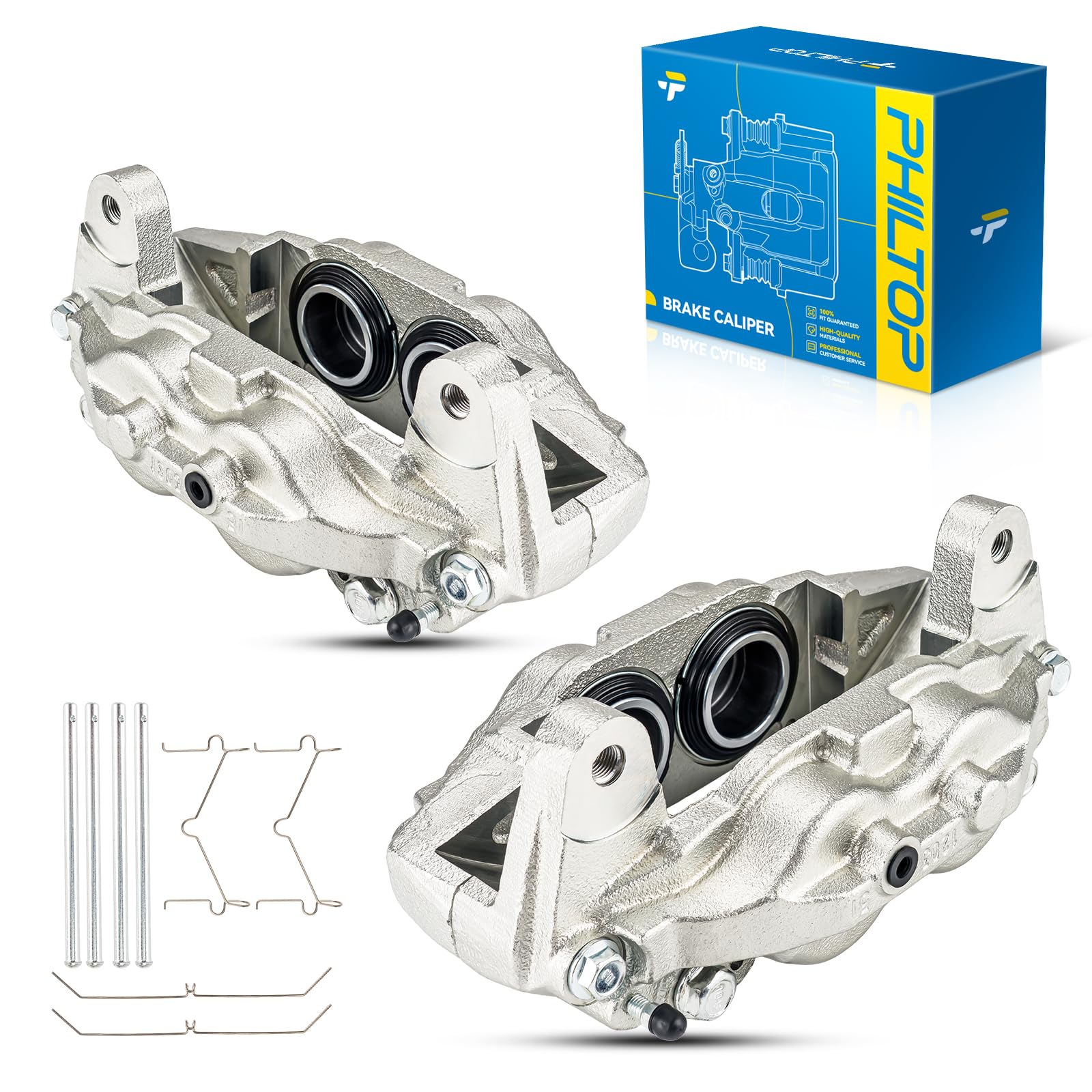 Philtop Front Disc Brake Caliper Assembly Replacement For 2007-2016 Toyota Tundra, 2008-2016 Toyota Sequoia, 193274+193275 Pair