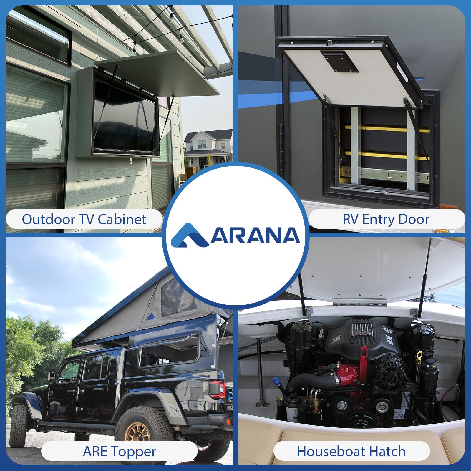 Se244P20Ez10 24 Inch 20Lb Gas Struts Prop Springs Shocks 24'' Se24Other20 Replacement Lift Supports For Rv Door Motorhome Door B