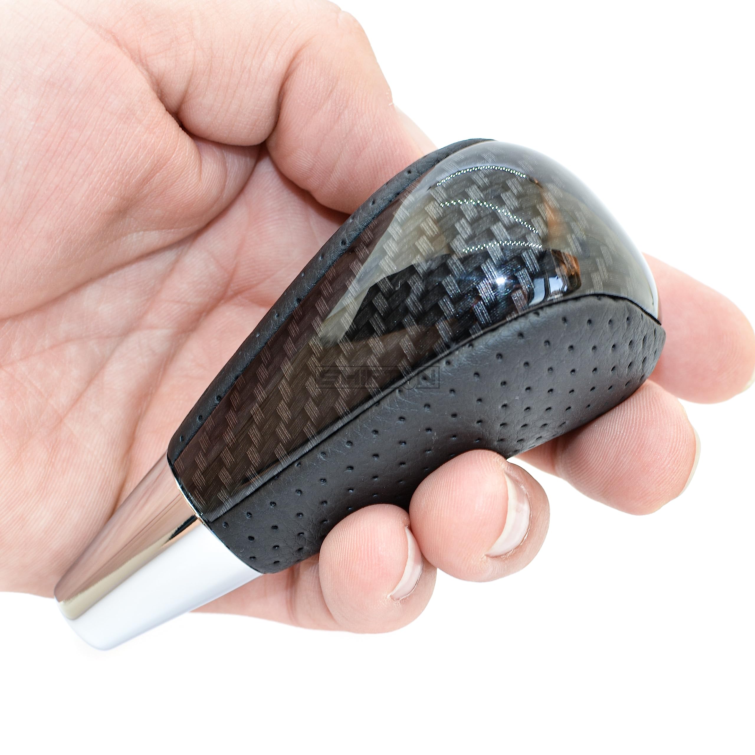 Shiftin Carbon Fiber Gear Shift Knob Fits For Toyota Avalon Yaris 4Runner Sienna Camry Tacoma And Lexus Es Gs Sc Rx Ls (Black Le
