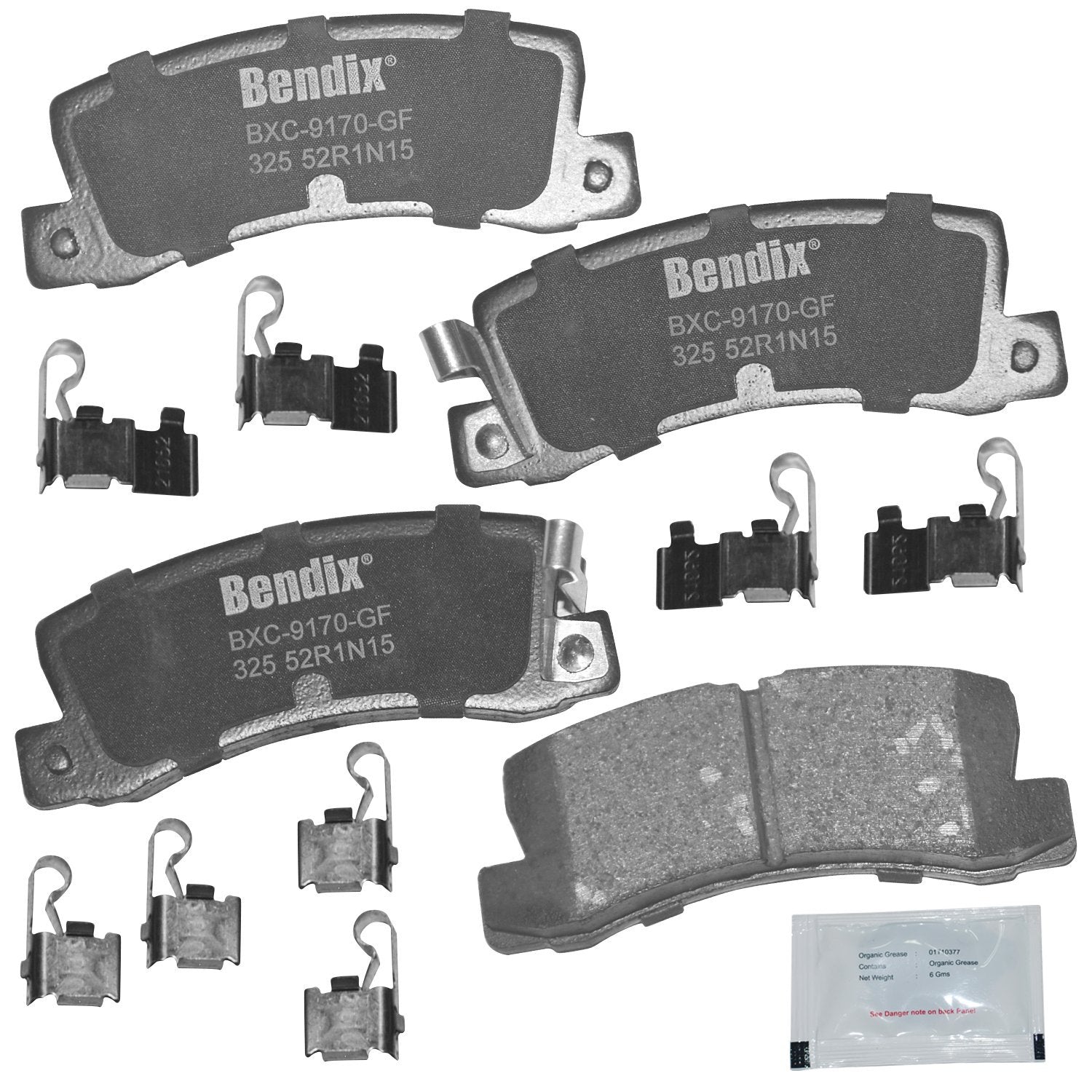 Bendix Priority1 Cfm1762 Semi-Metallic Rear Brake Pads For Select Models Bmw 118I, 228I Gran Coupe, Xdrive I3, I3S, X1, X2, Mini
