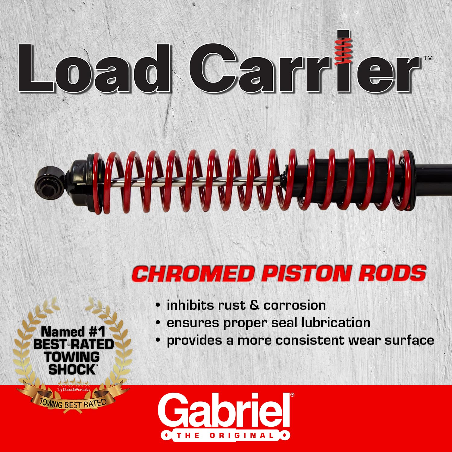 Gabriel 43180 Load Carrier Rear Towing Shocks Absorbers With Coil Springs For Select Models Cadillac Escalade, Chevrolet Blazer,