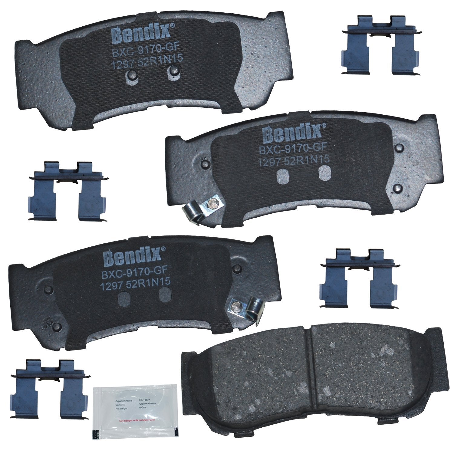 Bendix Priority1 Cfc1297 Ceramic Rear Brake Pads For Hyundai Santa Fe 2009-2007