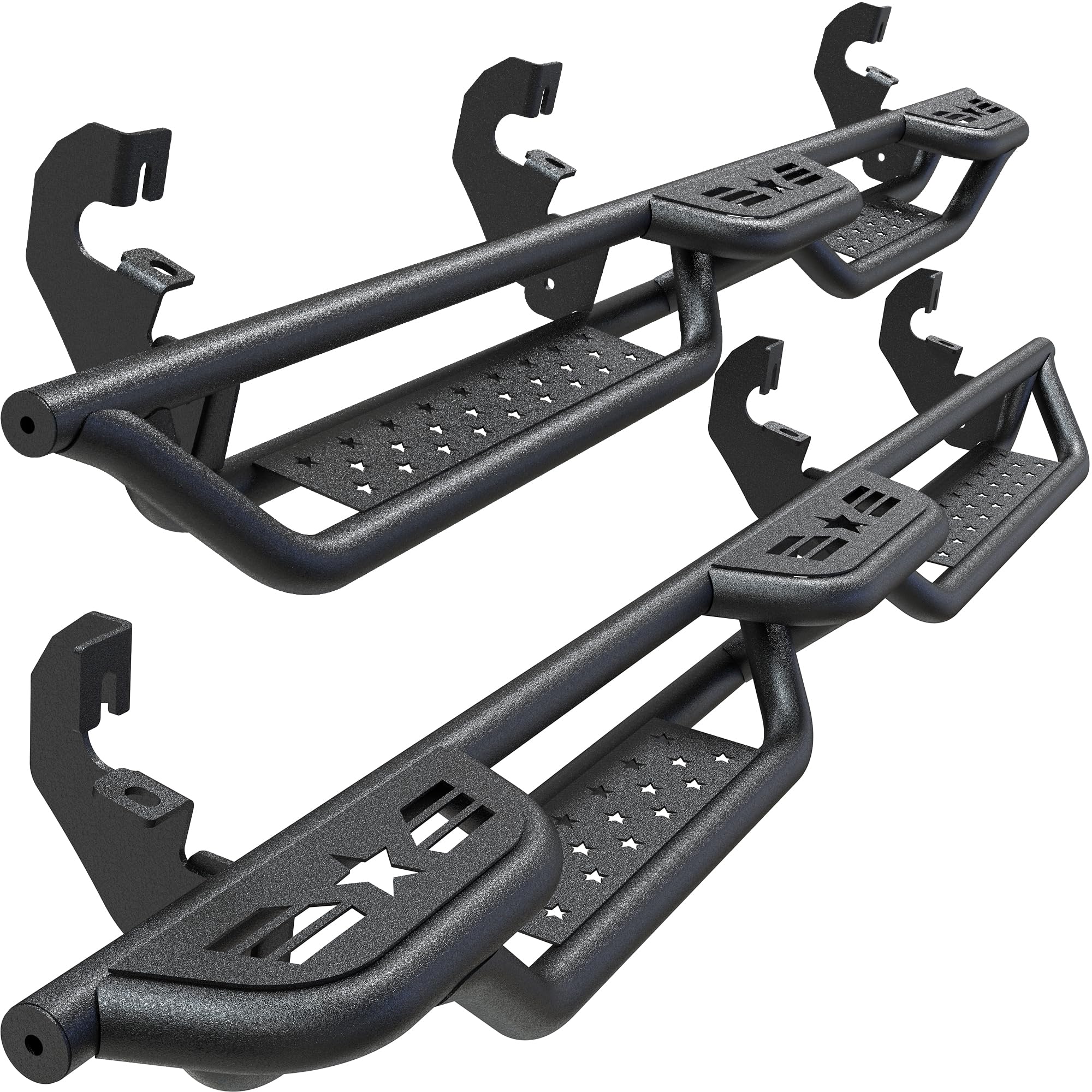 Wheel to Wheel Running Boards Compatible with Chevy Colorado/GMC Canyon 2015-2025 Crew Cab, 6 Bed Access Side Step Rails Coate