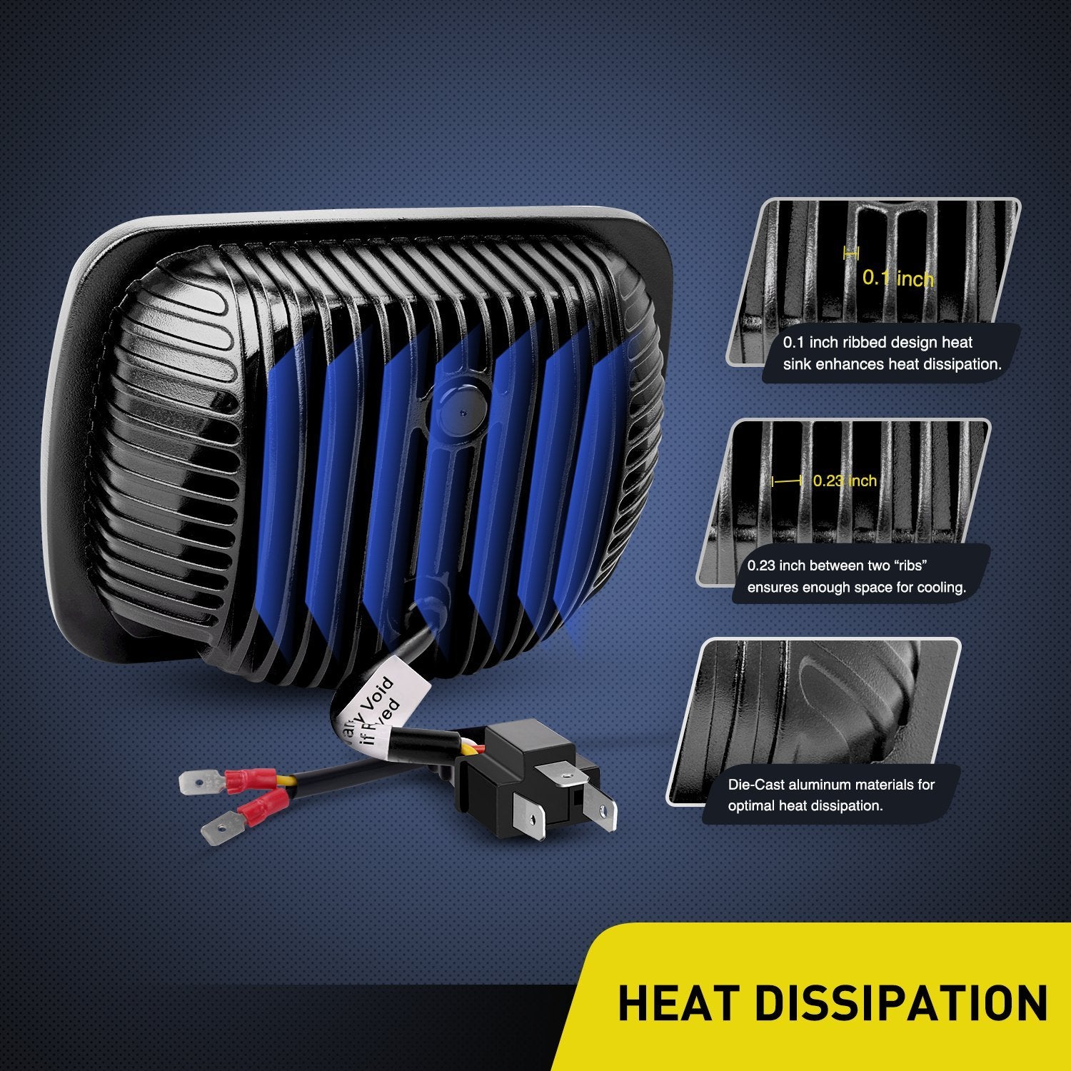 Nilight Led Headlights 7X6 5X7 45W Hi/Lo Led Sealed Beam Headlamp For Jeep Wrangler Yj Cherokee Xj Trucks 4X4 Offroad H6054 6053