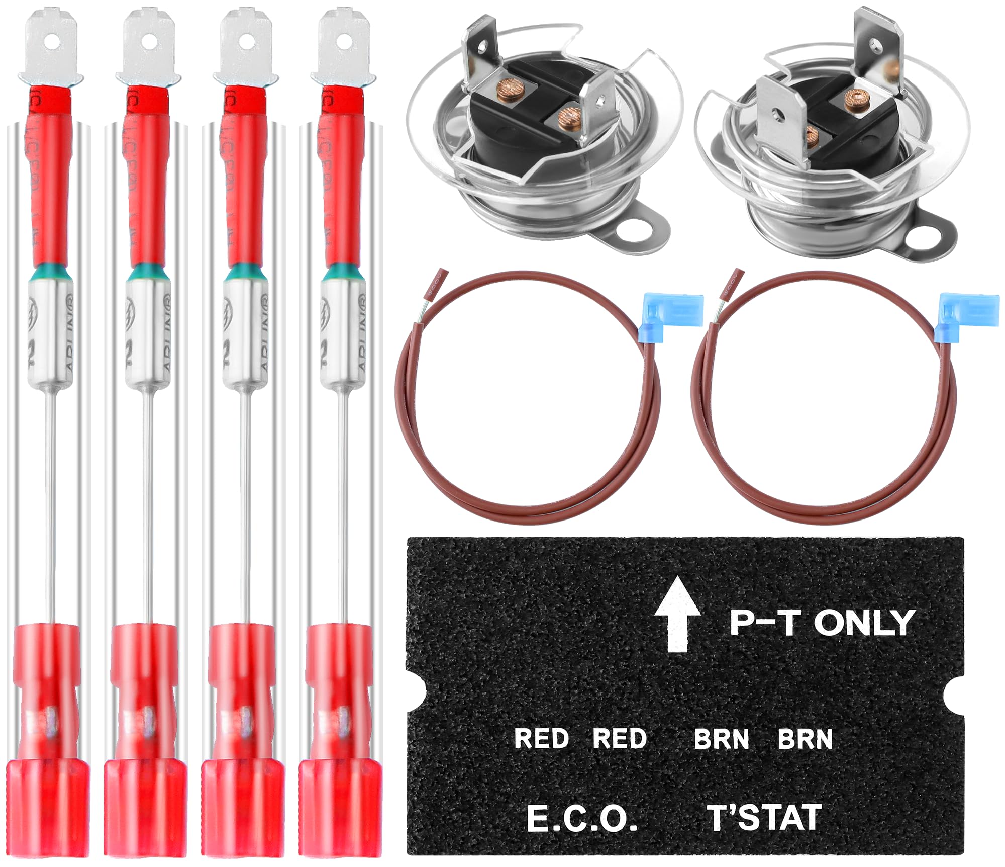 Ami Parts 93866 91447 Rv Water Heater Thermal With Eco Thermostat Assembly Kit (4 Pcs) Fit For Atwood Water Heater Parts Models