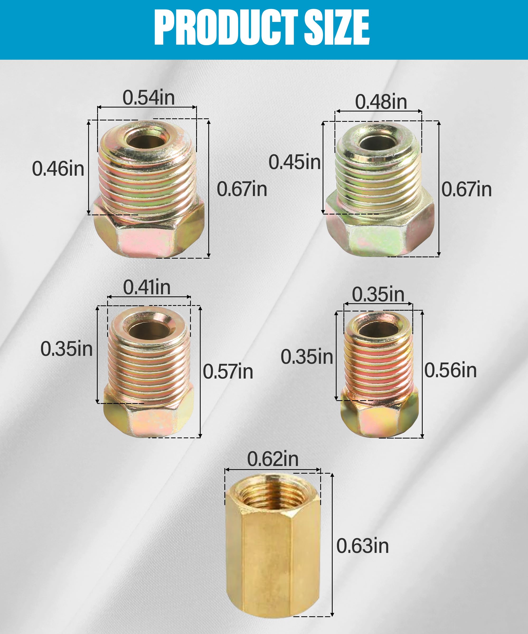 Yakefly 25 Ft 3/16 Copper Coated Brake Line Kit With 16 Fittings And 4 Unions Brake Line Fittings,Brake Line Double & Single Flaring Tool Kit,Fits For Most Hydraulic Braking Systems,Fuel Systems,Etc
