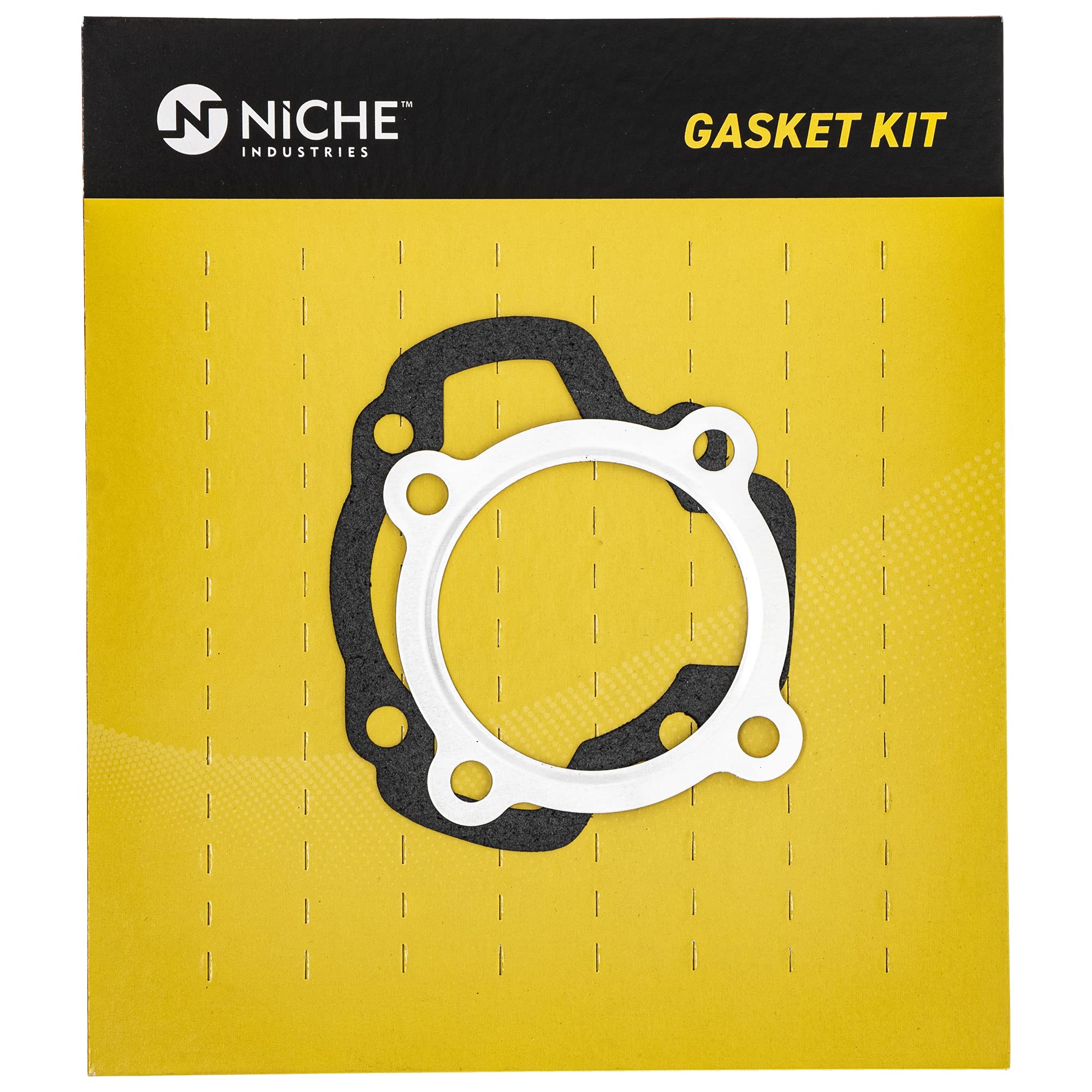 Niche 50Cc Engine Piston Cylinder Head Gasket Top End Kit For Yamaha Pw50 Qt50 Towny 3L5-11311-01-00 95380-06600-00