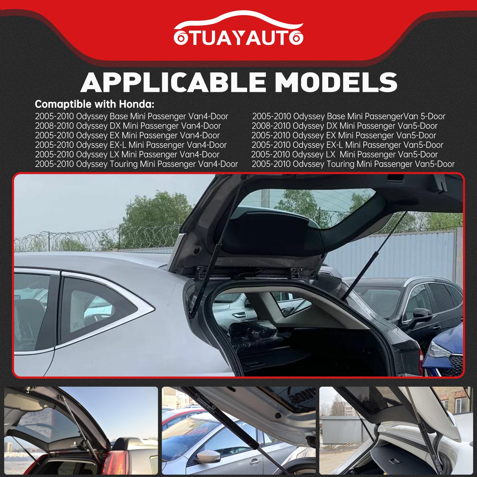 Replacement For Honda Odyssey Liftgate Struts - Fit 2005-2010 Vehicles - Otuayauto Rear Lift Support - Oem # Sg126007 (Pack Of 2