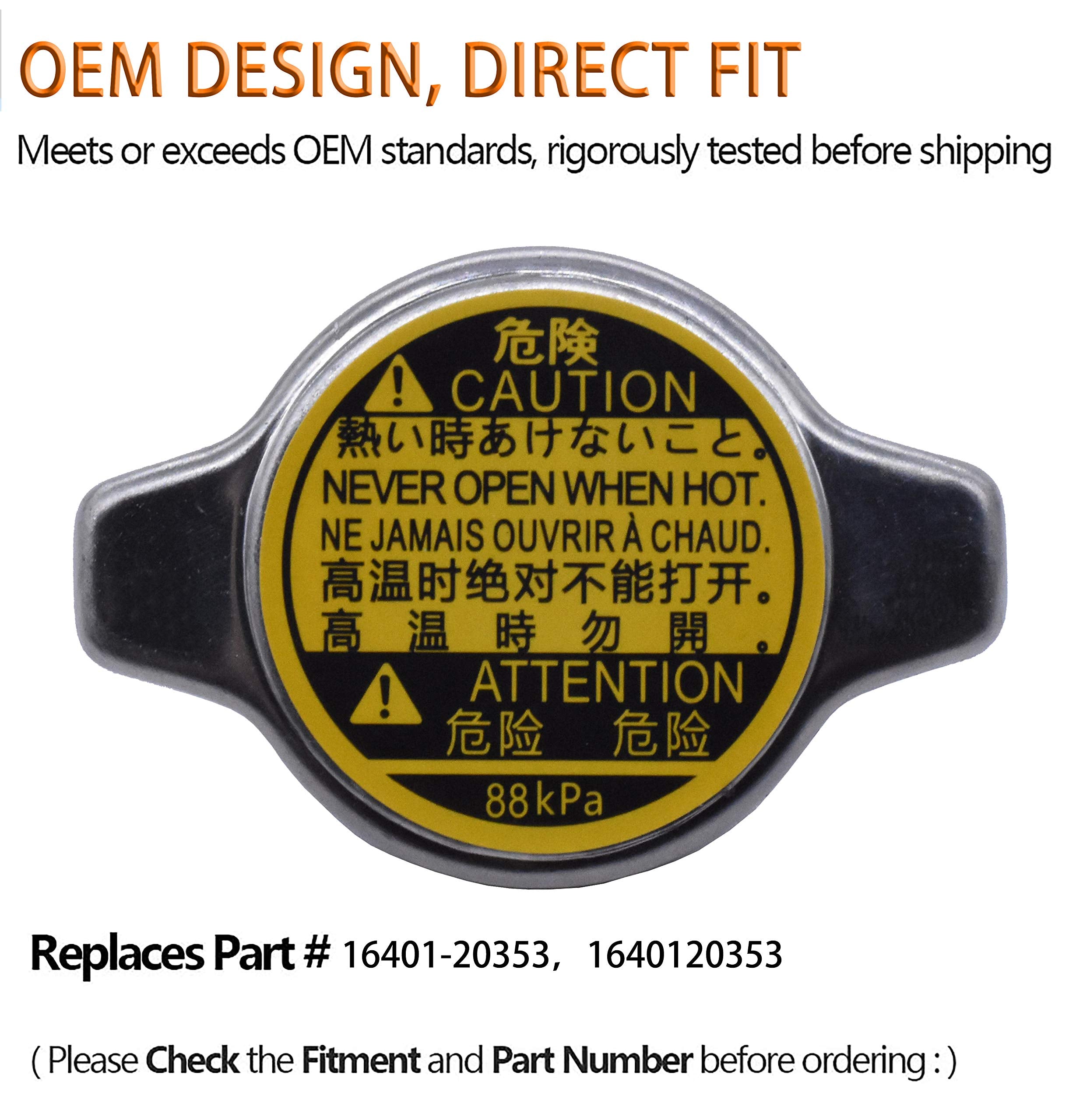 Fokes Radiator Cap Compatible With Toyota 4Runner Camry Celica Corolla Highlander Matrix Paseo Prius Sequoia Solara Supra T100 T