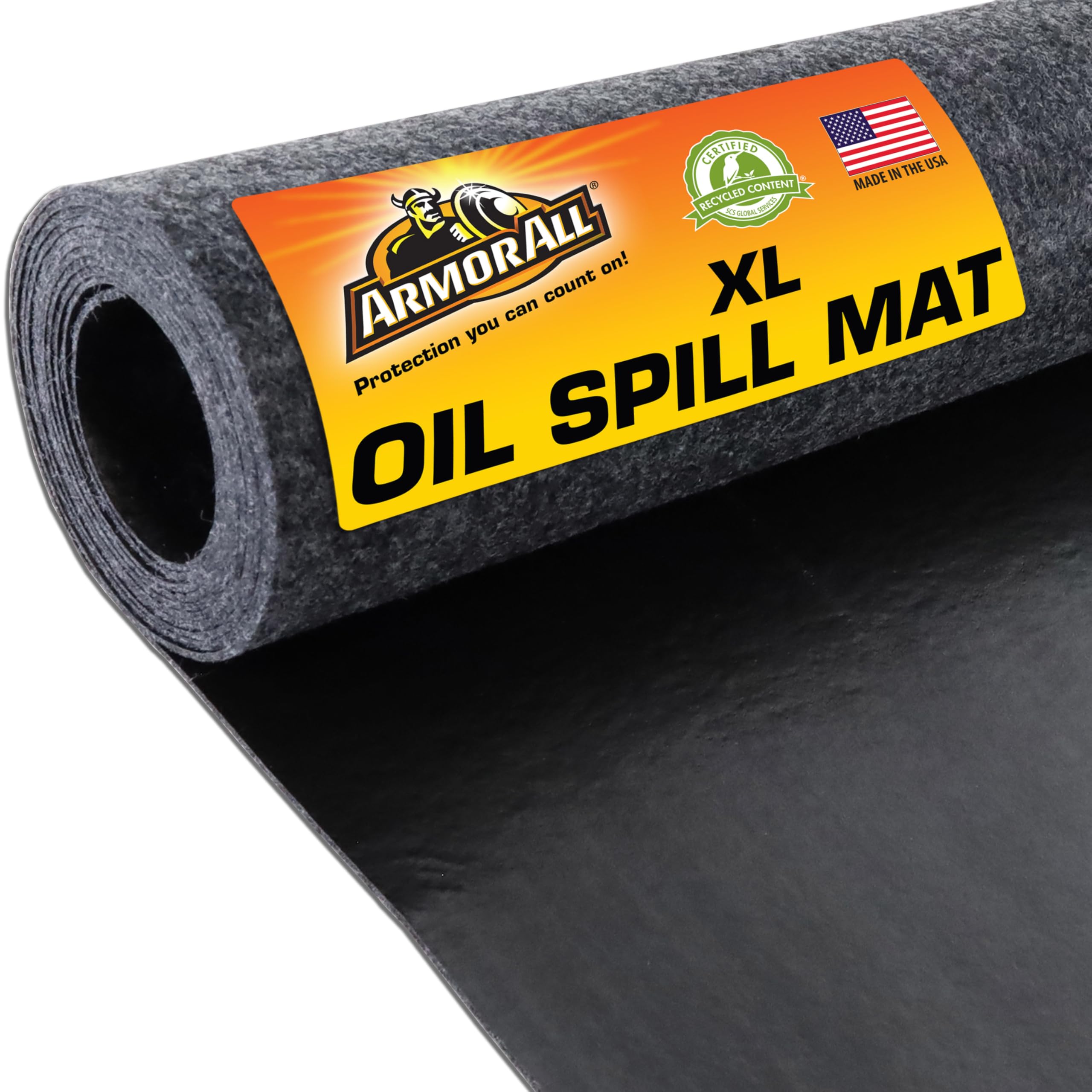 Armor All Premium Oil Spill Mat, Garage Floor Maintenance Mat (30'' X 59'') (6-Pack), Absorbent Oil Pad, Reusable, Washable, Dur