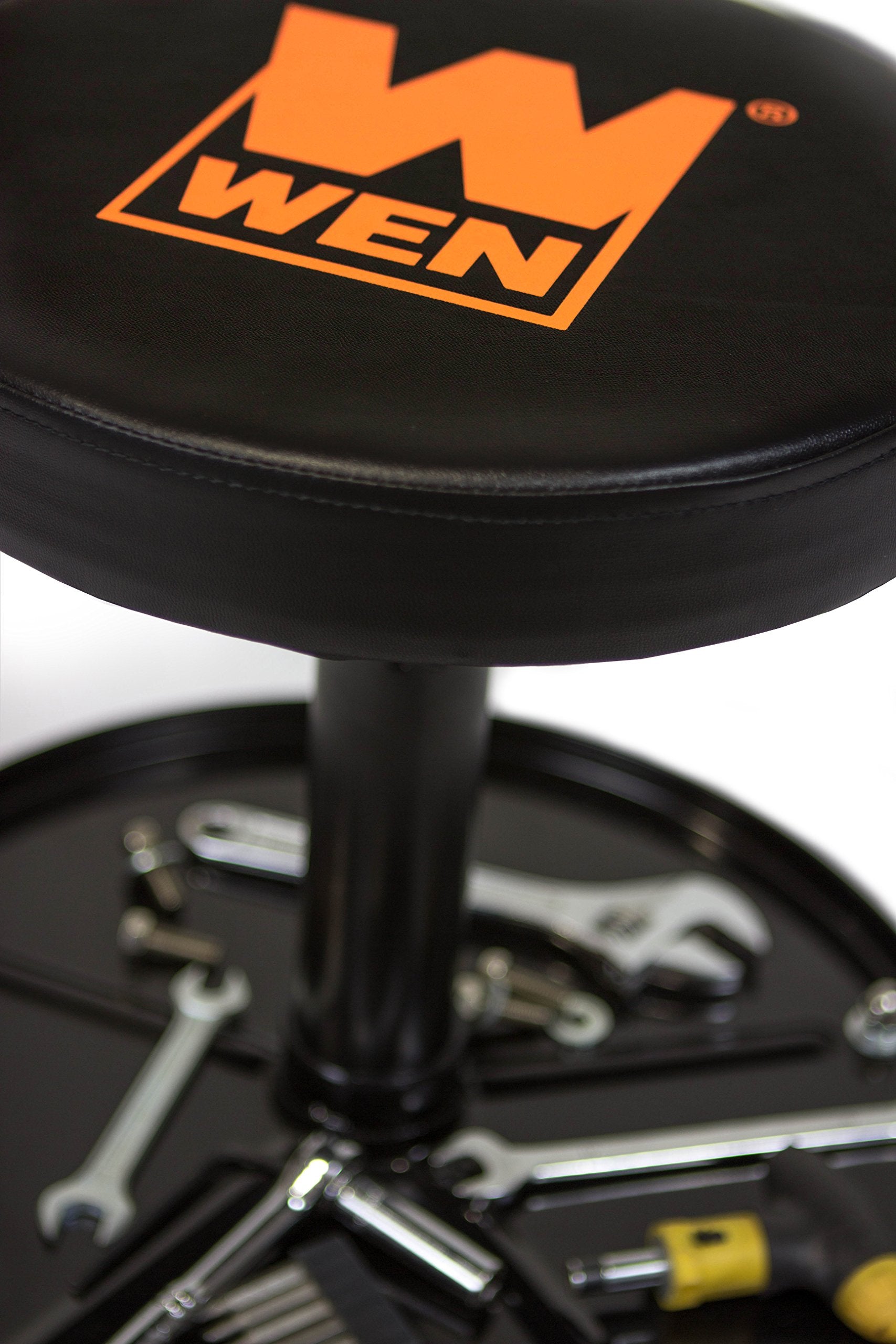 Wen 73012 300-Pound Capacity Pneumatic Rolling Mechanic Stool Seat