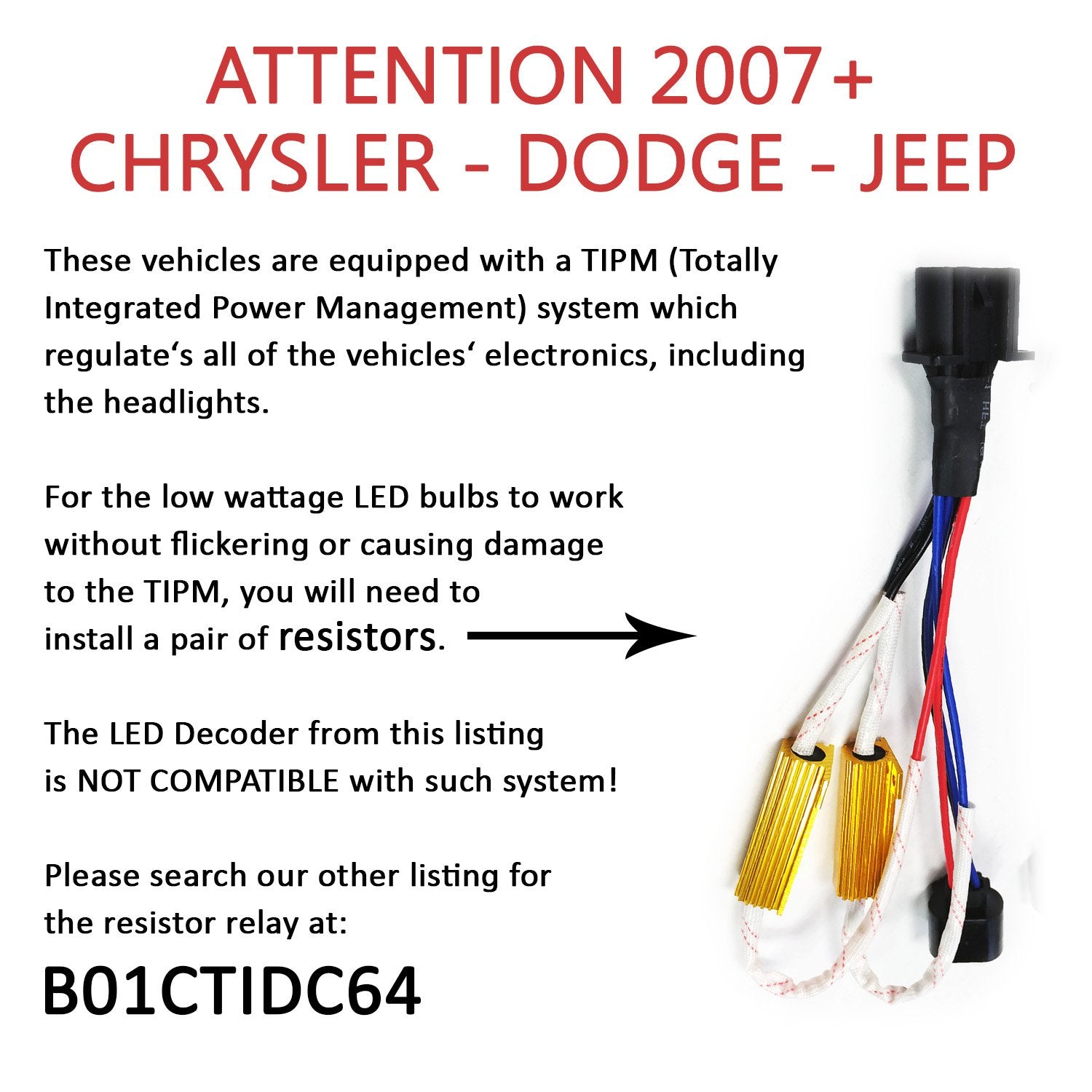 Socal-Led 2X A10 H7 Emc Headlight Kit Canbus Hid Led Decoder Anti-Flicker Error Canceller Relay Resistor Adapter